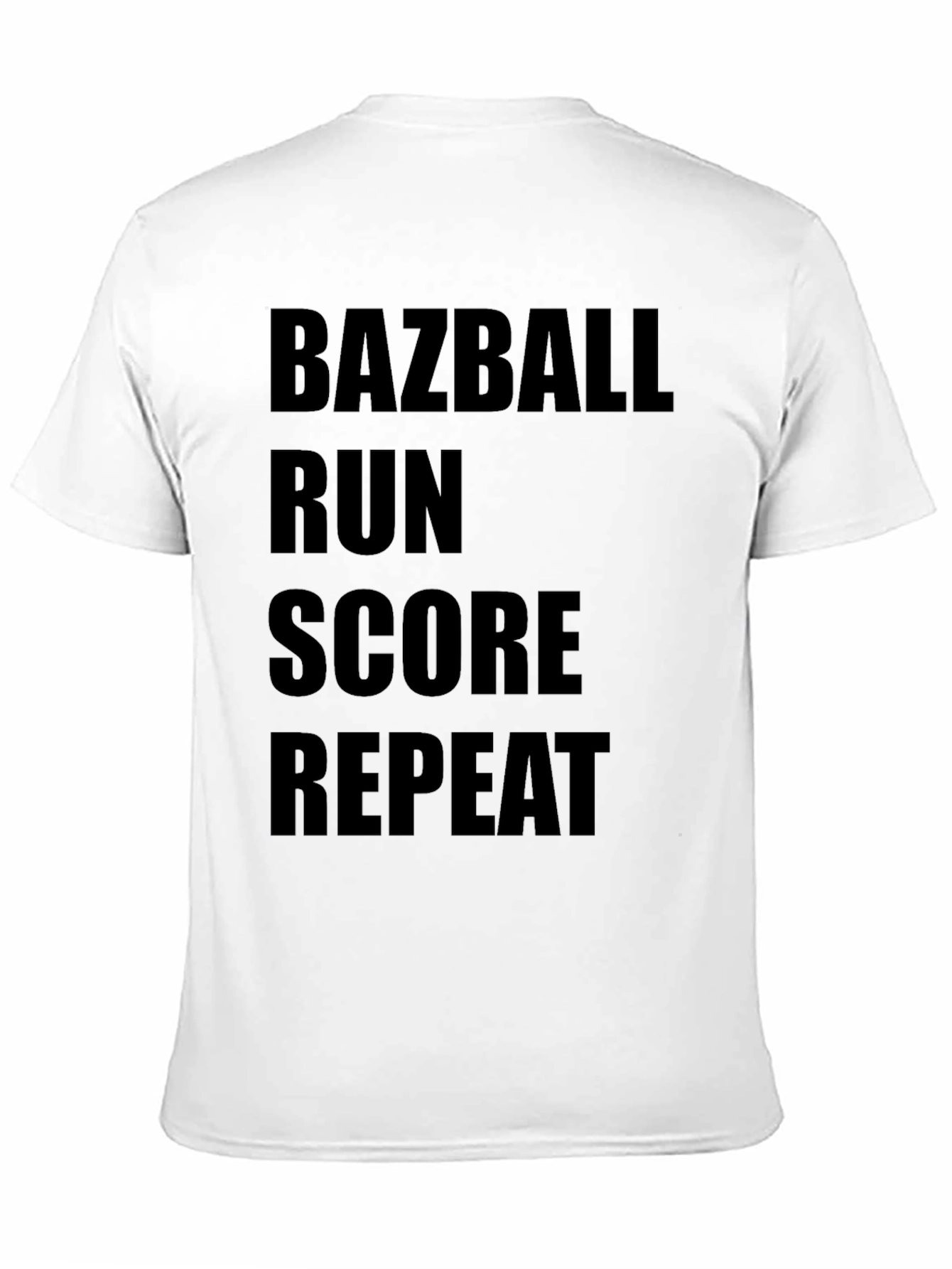 Black Bazball Run Score Repeat Graphic Tee view 11