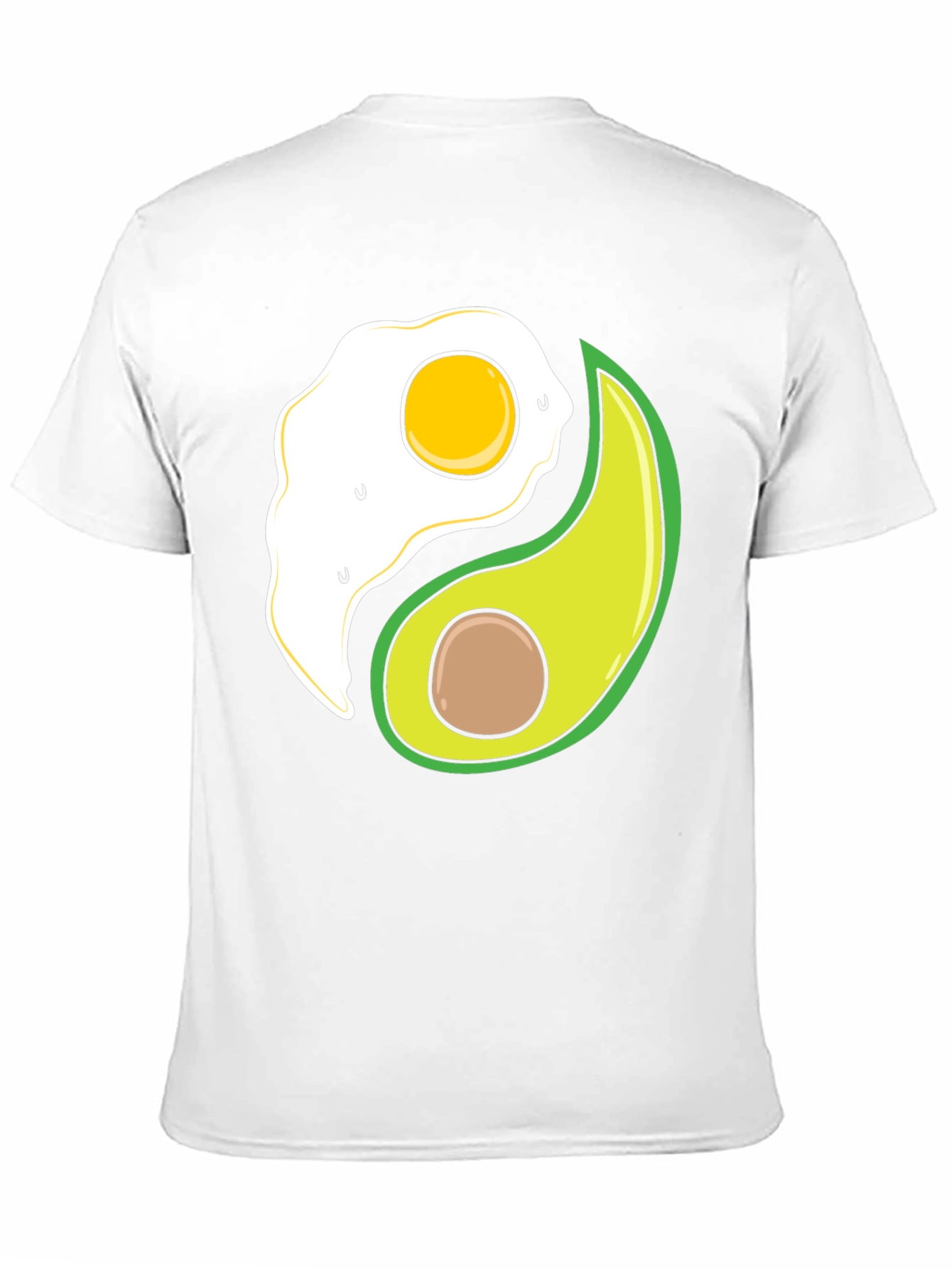 Black Egg & Avocado Yin Yang Black Graphic Tee view 11