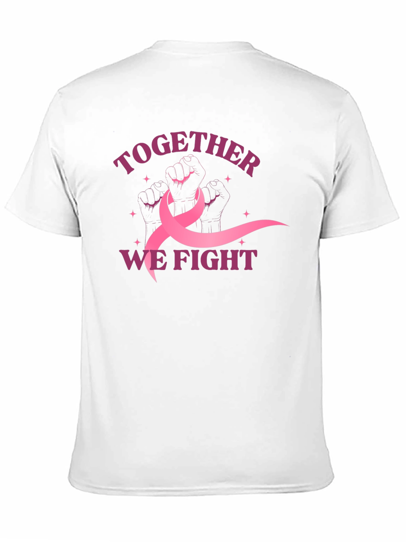 Black Together We Fight Breast Cancer Awareness T-Shirt view 11