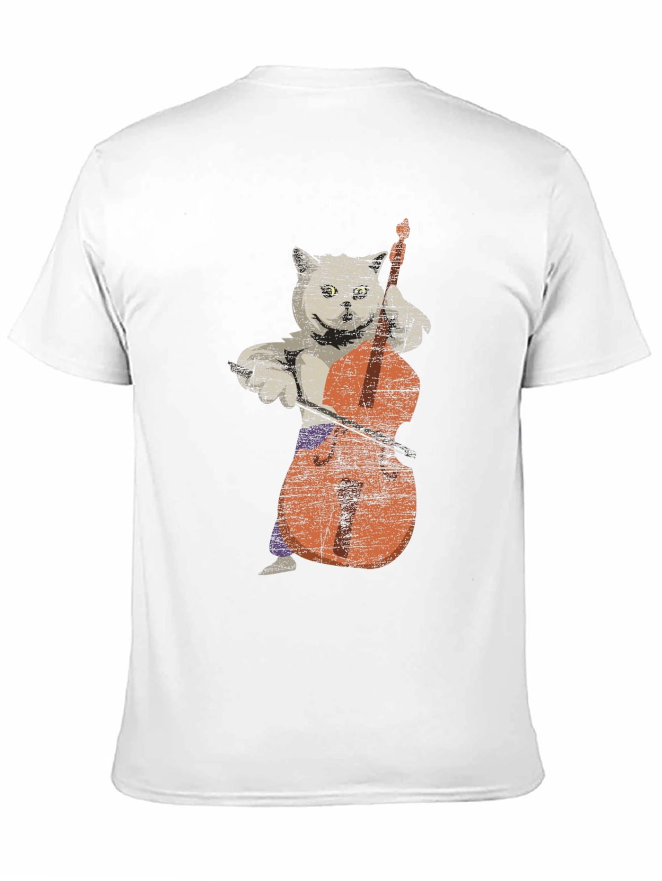 Black Cat Playing Cello Graphic T-Shirt view 11