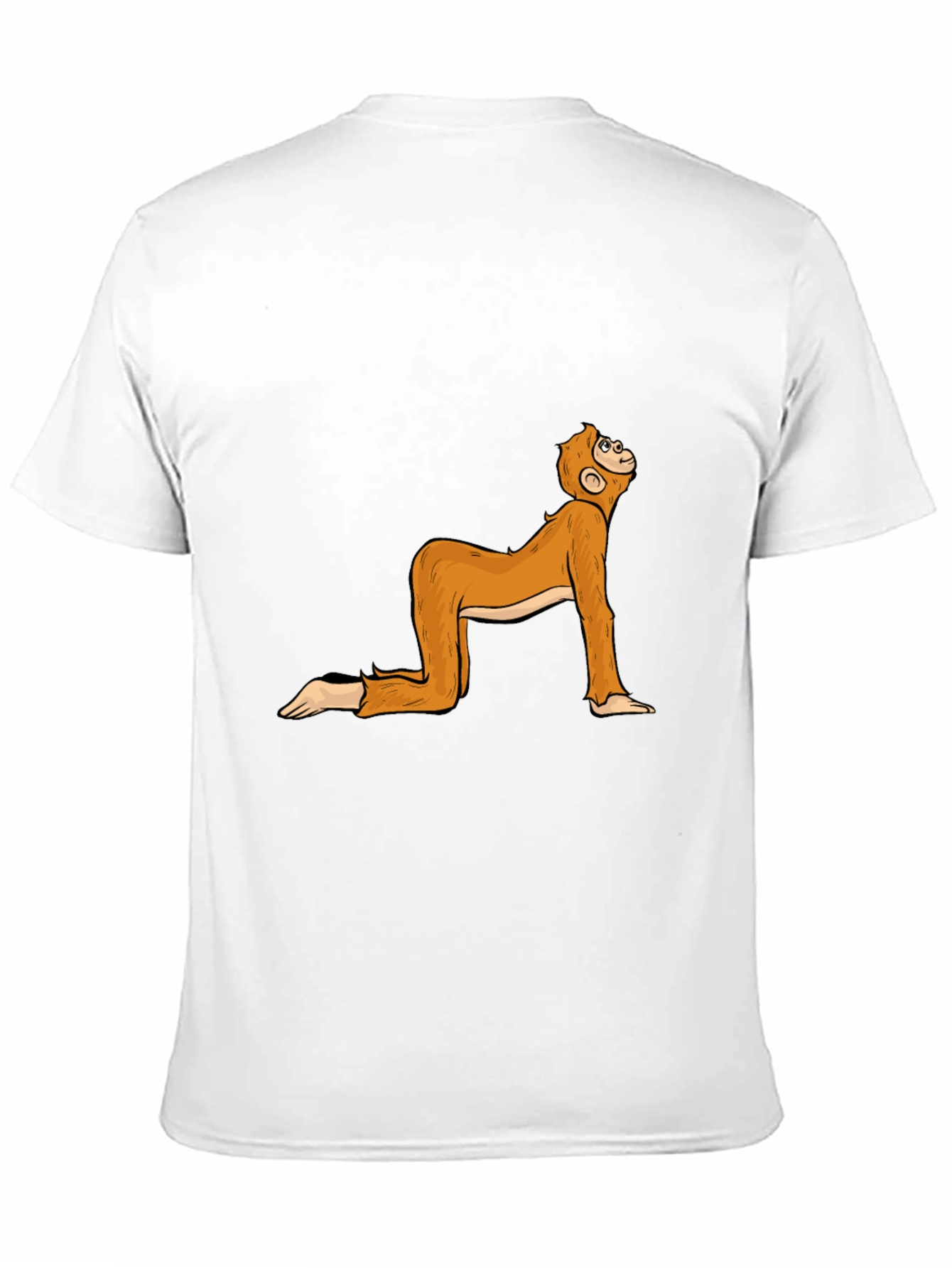 Black Funny Monkey Yoga Pose Black T-Shirt view 11