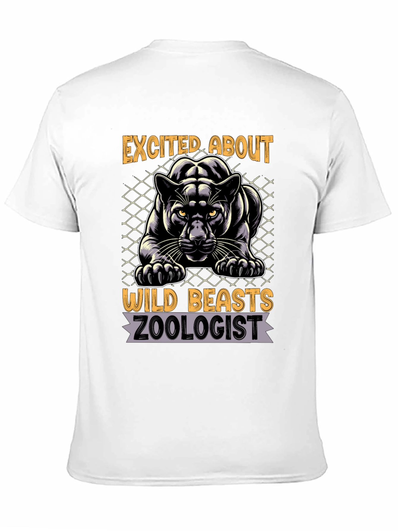 Black Excited About Wild Beasts Zoologist Graphic T-Shirt view 11