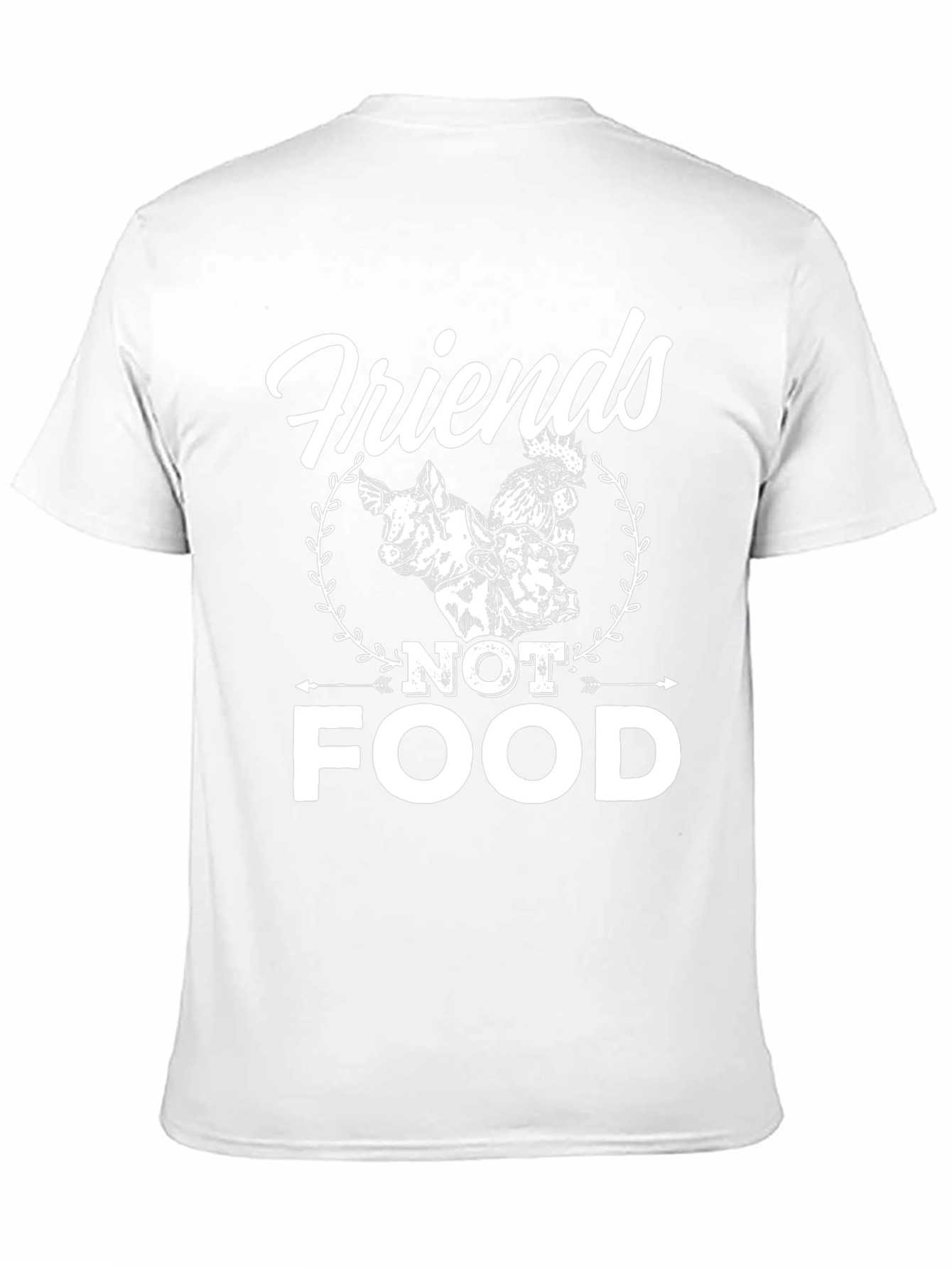 Black Friends Not Food Vegan T-Shirt view 11