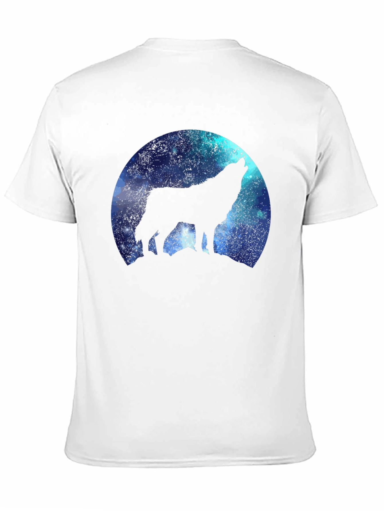 Black Wolf Howling at the Moon Graphic T-Shirt view 11