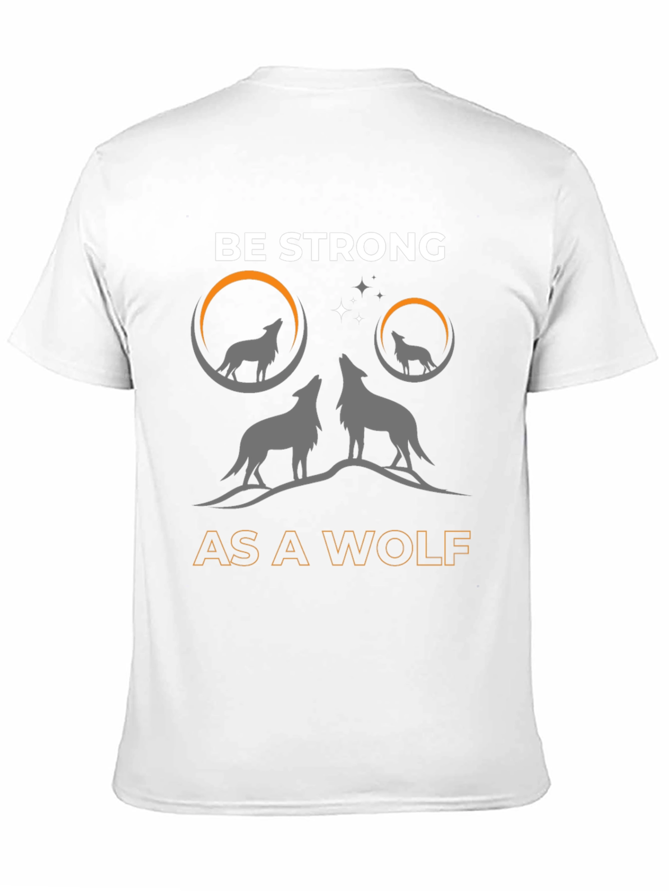 Black Be Strong as a Wolf T-Shirt - Graphic Tee view 11