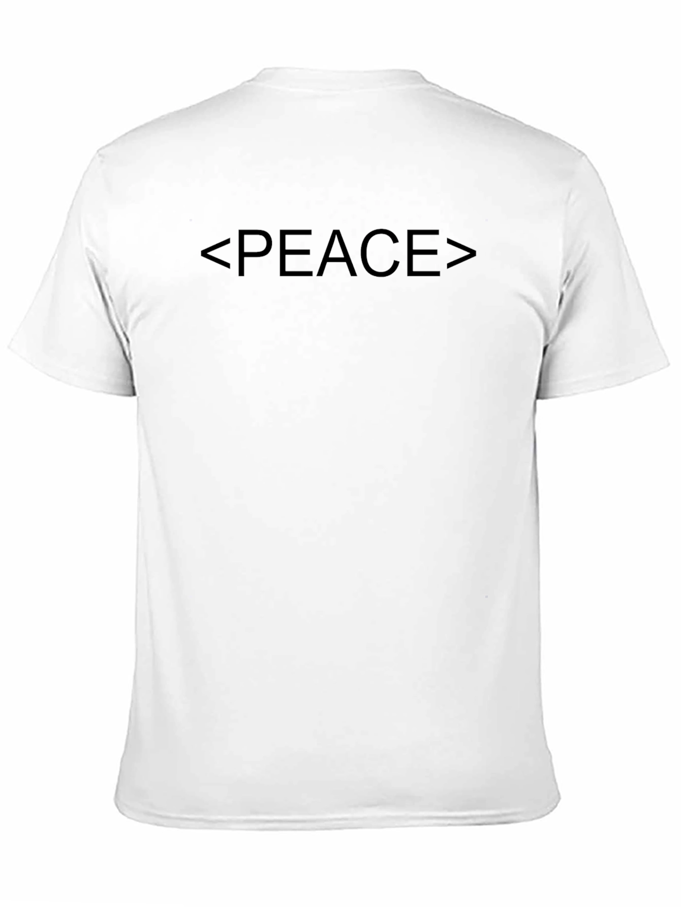 Black Peace Statement Black T-Shirt, Soft Cotton Blend view 11