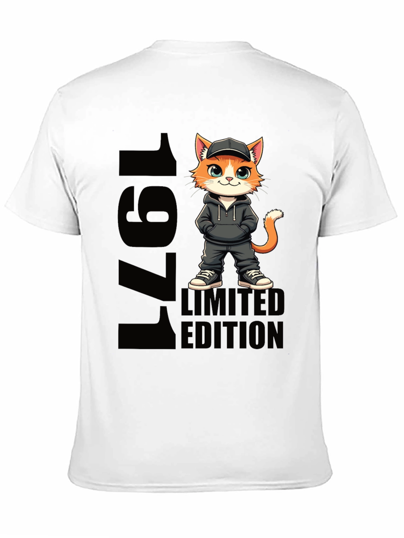 Black 1971 Limited Edition Cat T-Shirt view 11