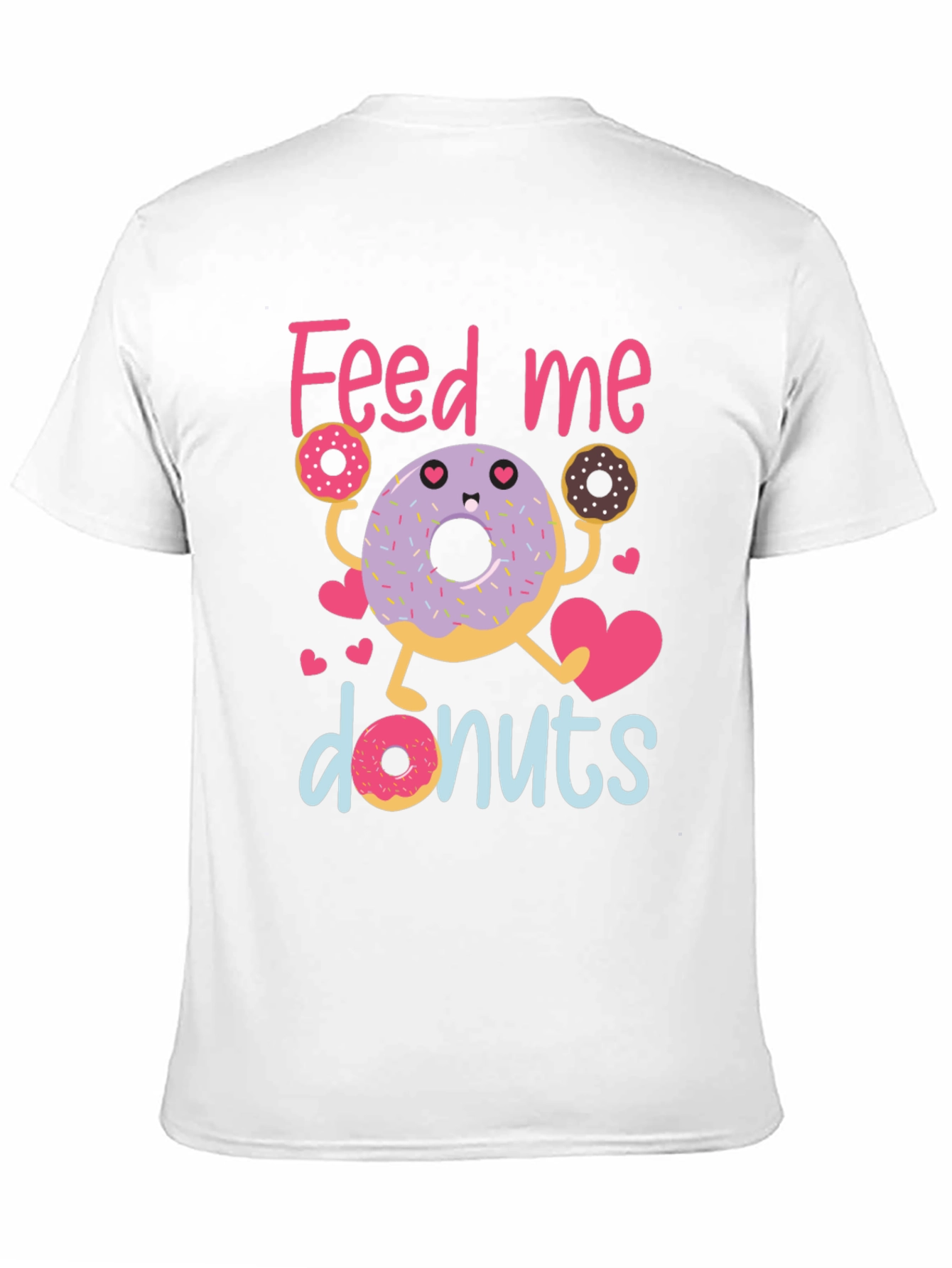 Black Feed Me Donuts T-Shirt - Cute Donut Lover Tee view 11