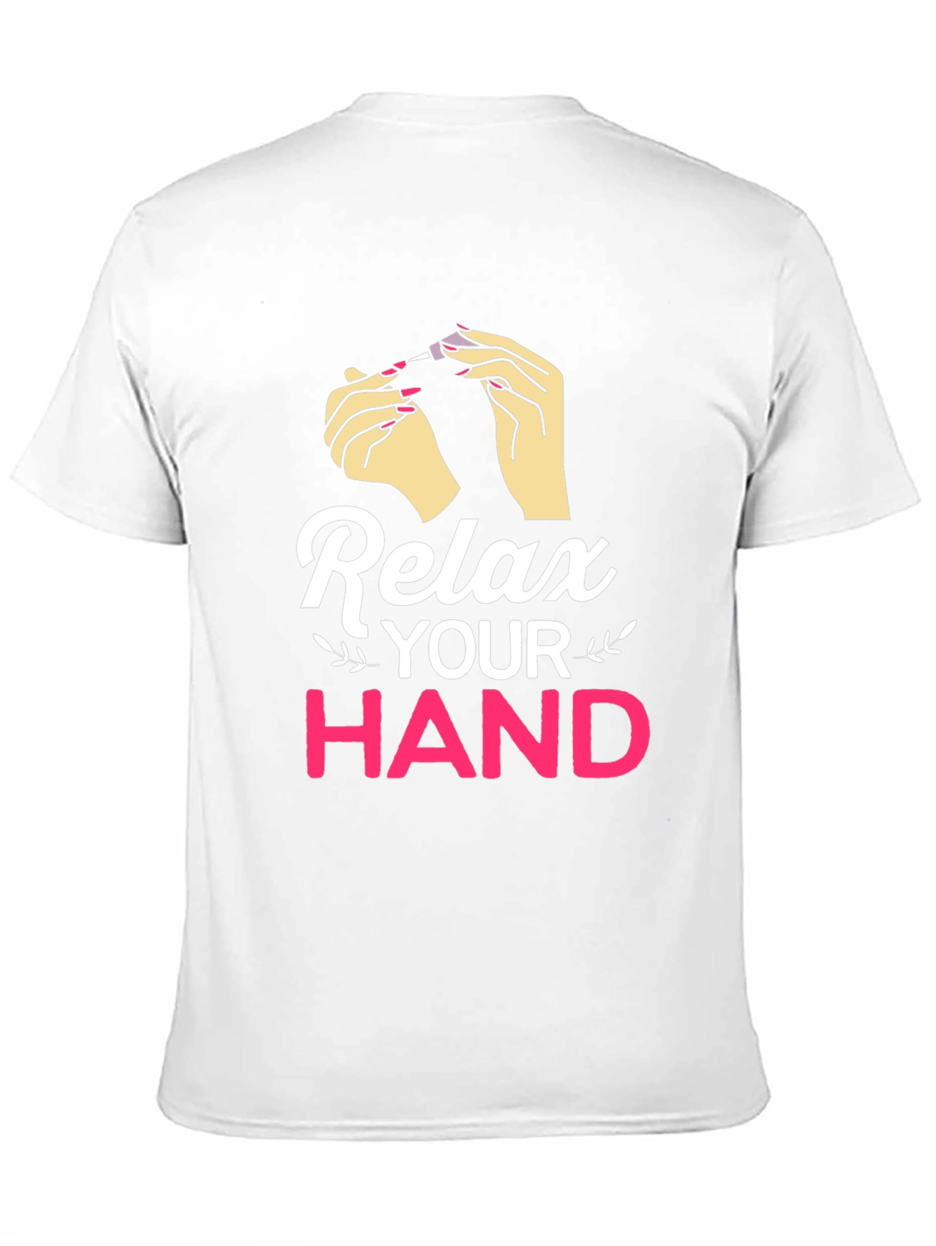 Black Relax Your Hand Graphic T-Shirt view 11