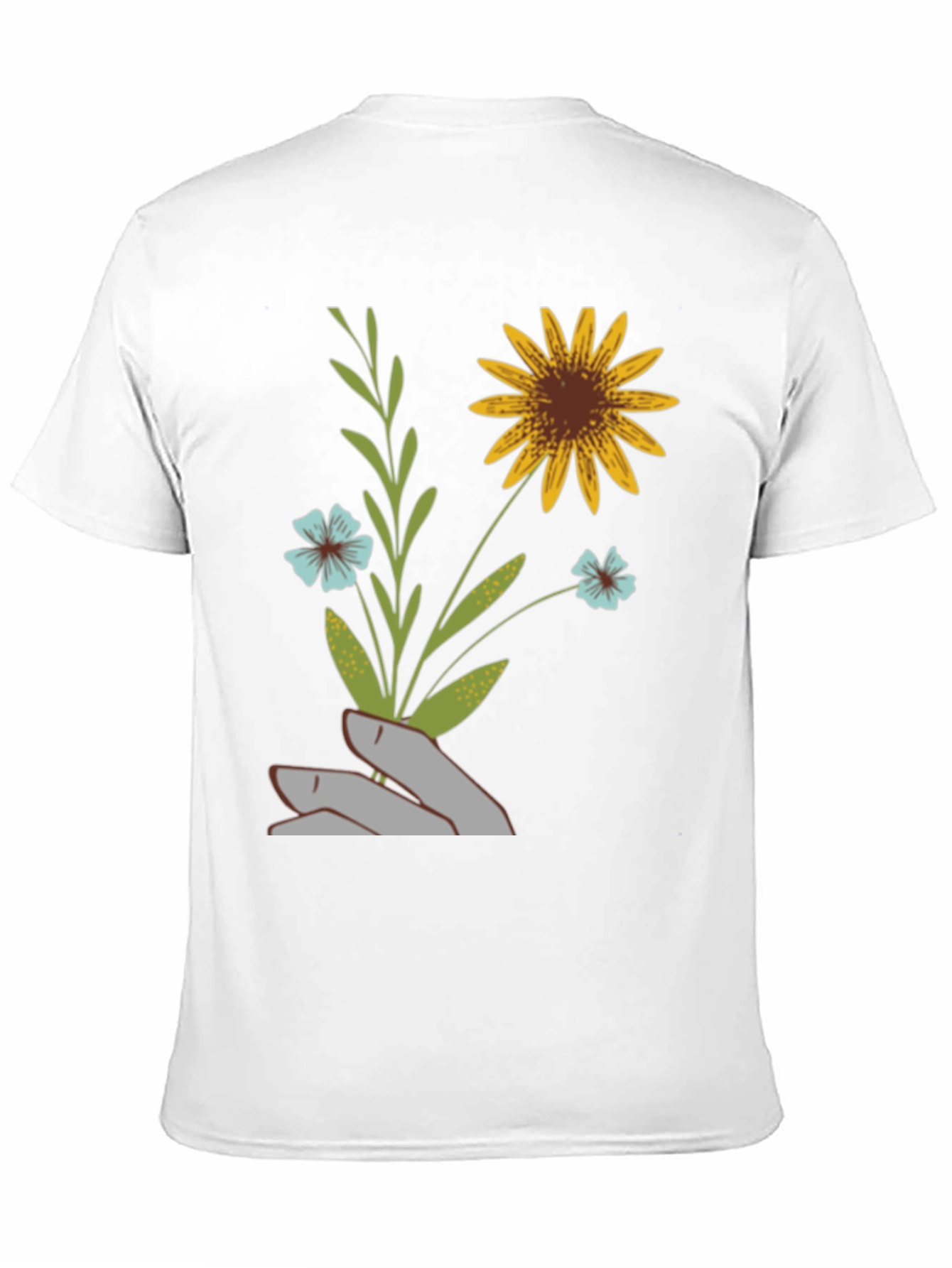 Black Floral Hand Graphic Tee - Black view 11