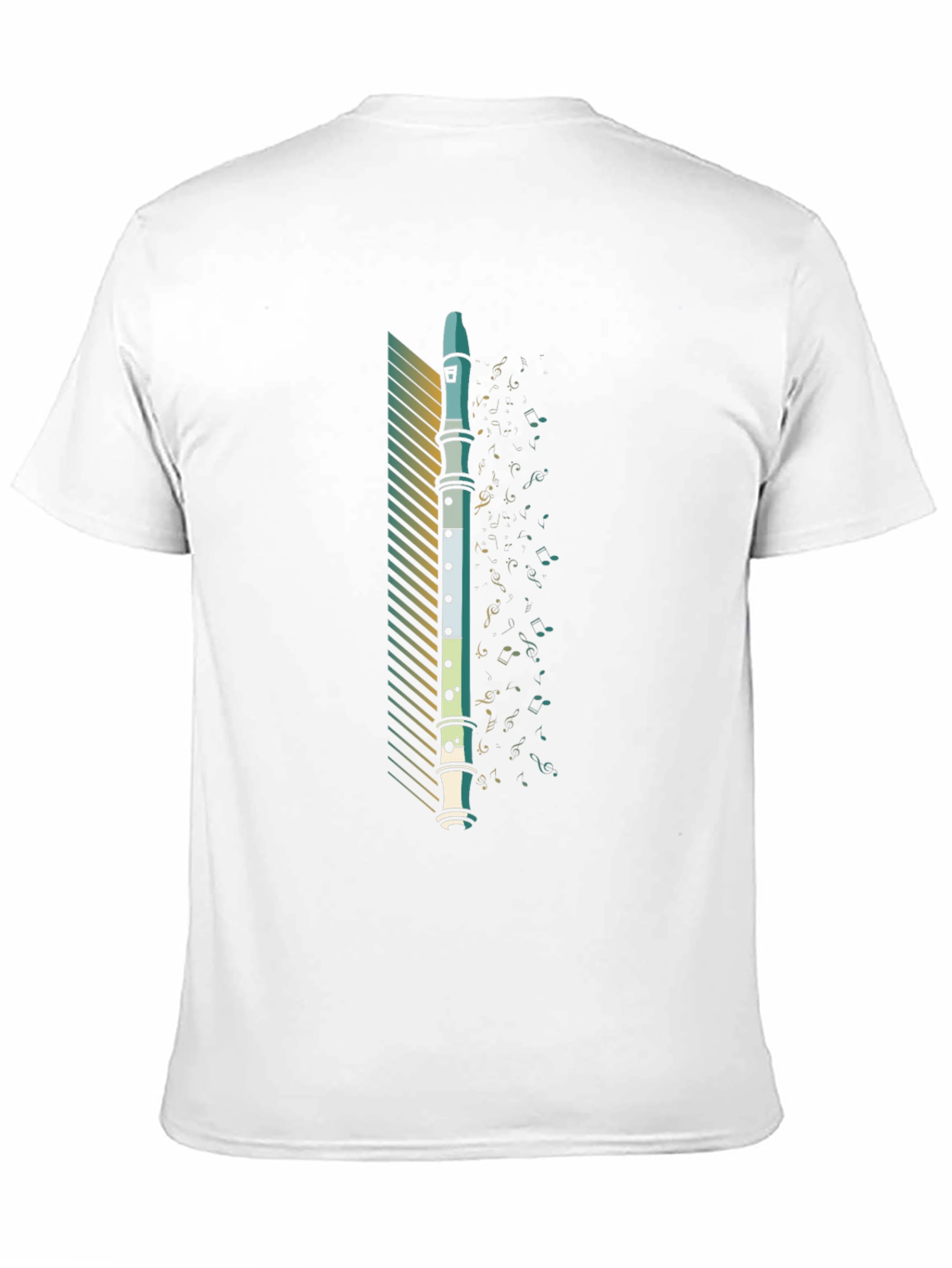 Black Musical Recorder T-Shirt - Unique Instrument Graphic Tee view 11