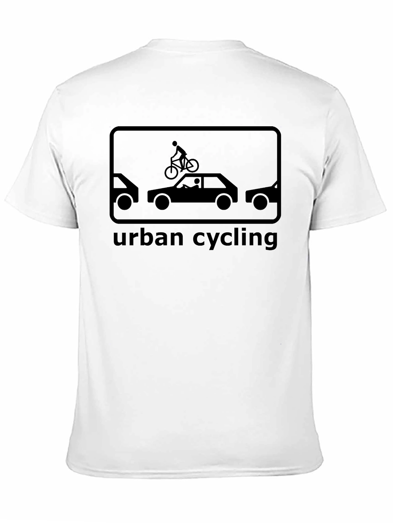 Black Urban Cycling T-Shirt - Black Graphic Tee view 11