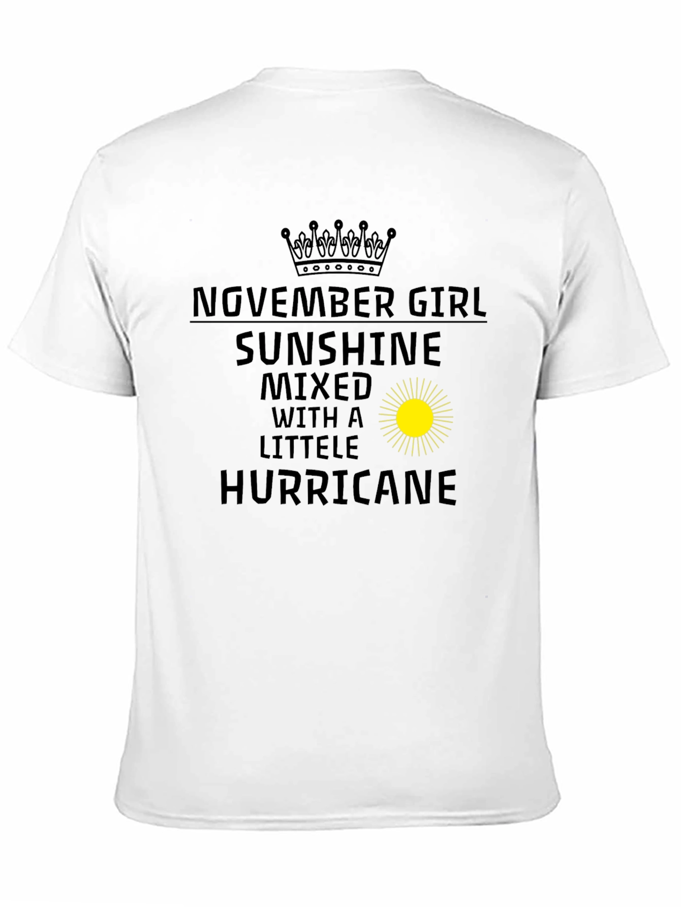 November Girl Sunshine Hurricane Black Tee - 11