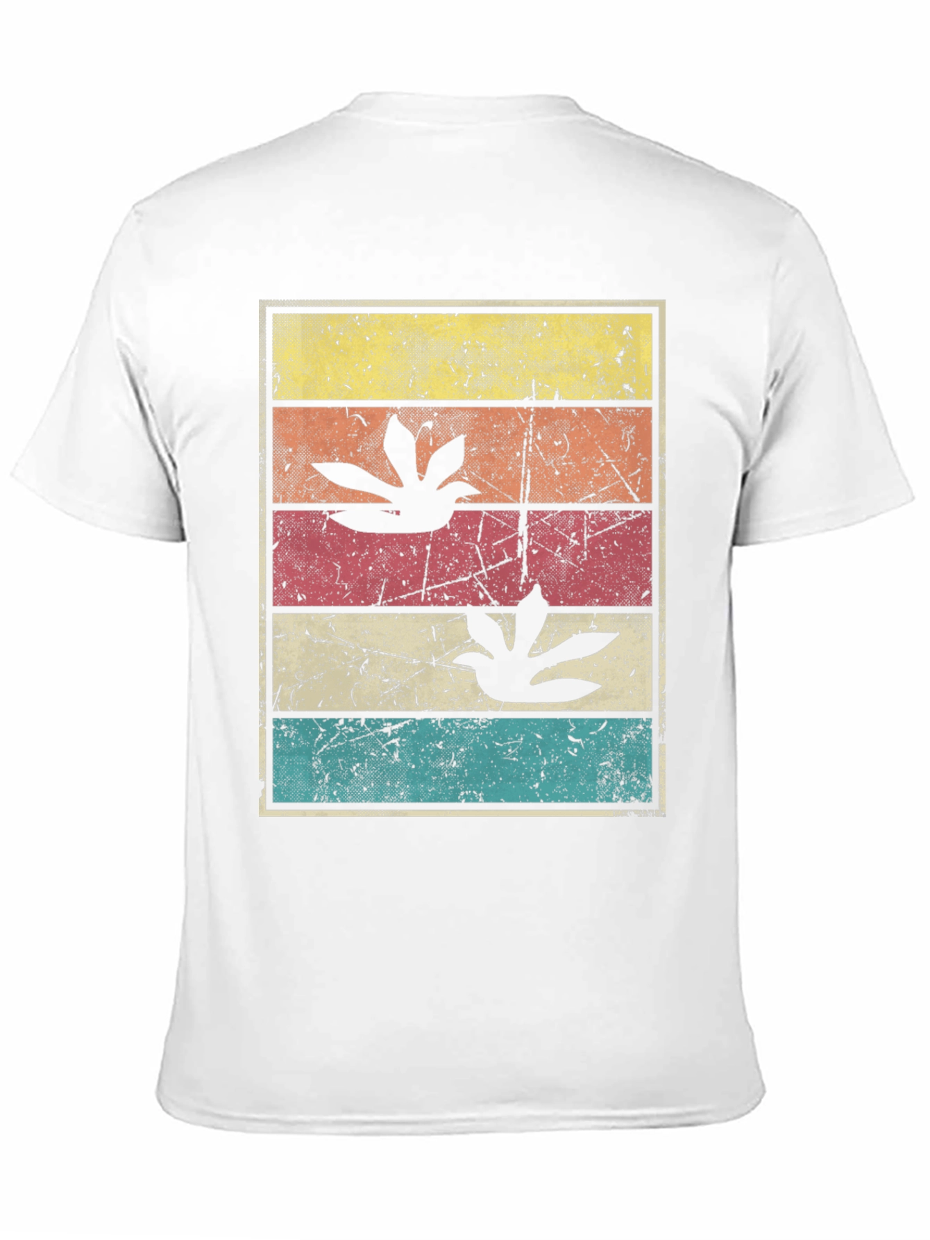 Black Retro Bird Track Tee - Vintage Inspired Graphic T-Shirt view 11