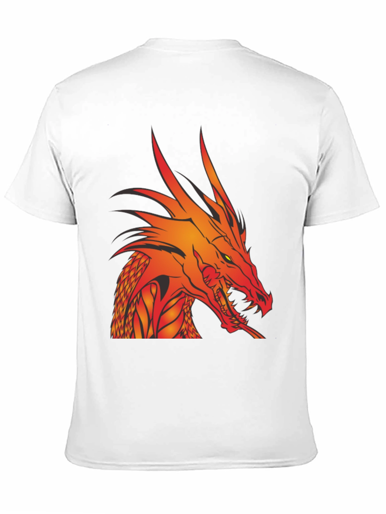 Black Dragon Head Graphic Tee - Black Cotton T-Shirt view 11