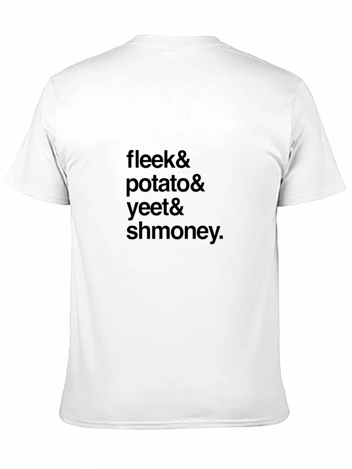 Black Fleek Potato Yeet Shmoney Black T-Shirt view 11
