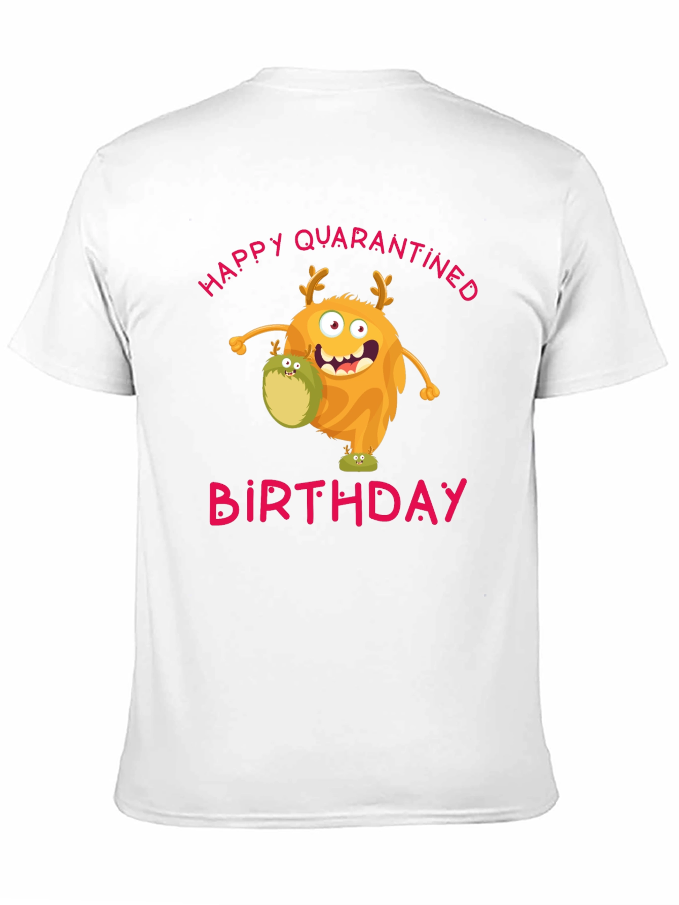 Black Quarantined Birthday Monster Graphic T-Shirt view 11