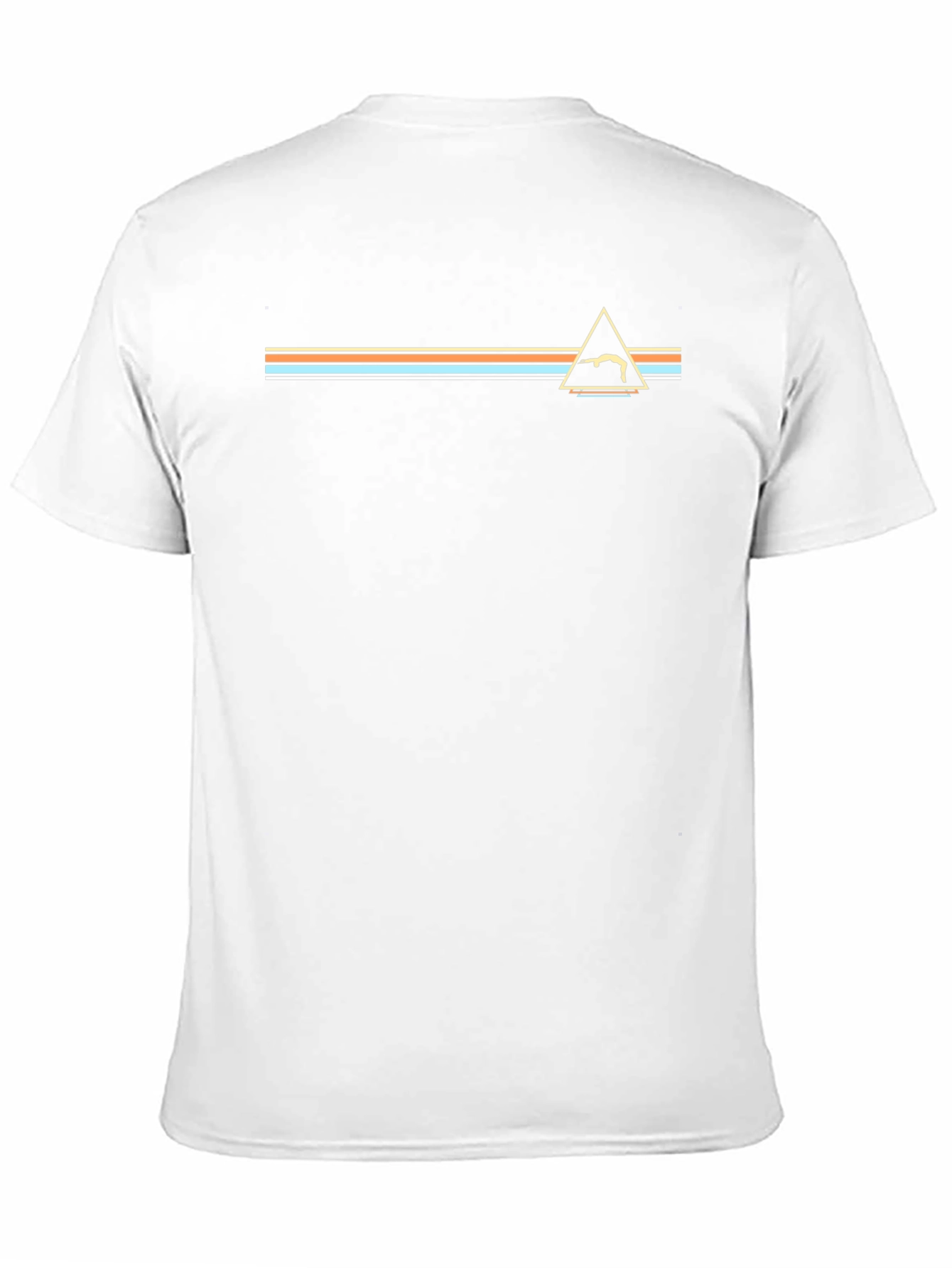 Black Retro Gymnast Triangle T-Shirt view 11