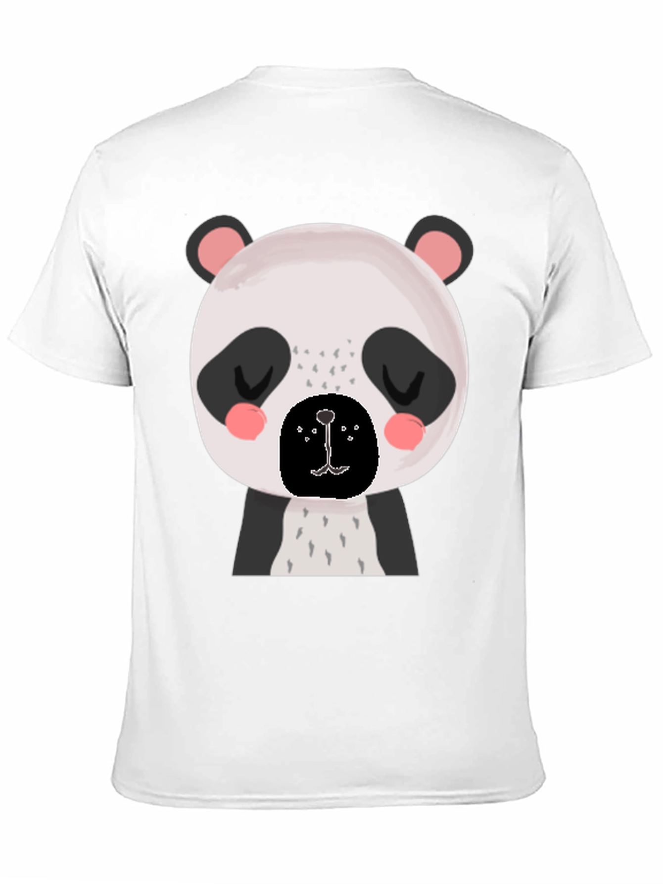 Black Cute Panda Bear Graphic Black T-Shirt view 11