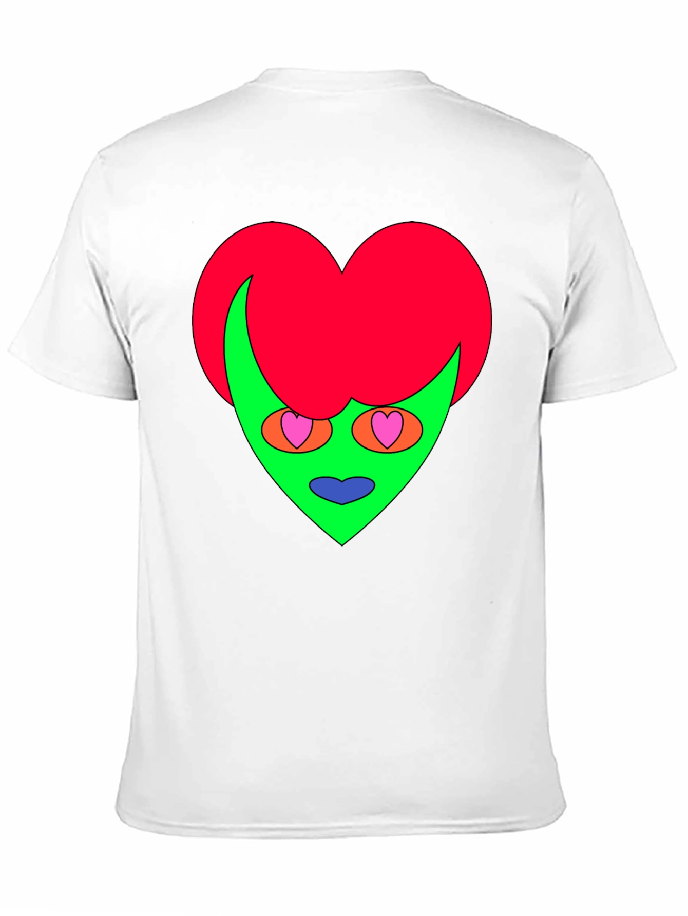 Black Funky Heart Alien Graphic Tee - Black view 11
