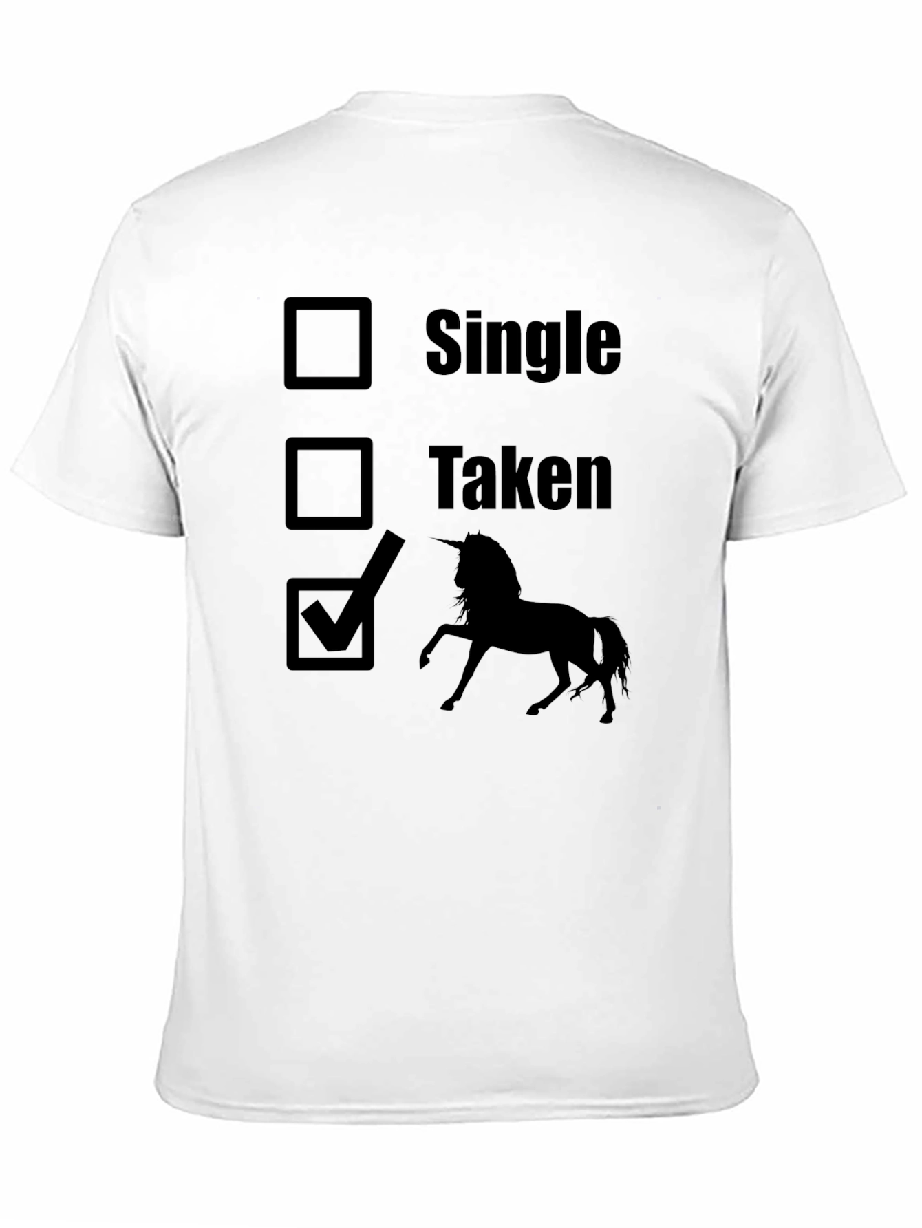 Black Single Taken Unicorn T-Shirt - Humorous Graphic Tee view 11