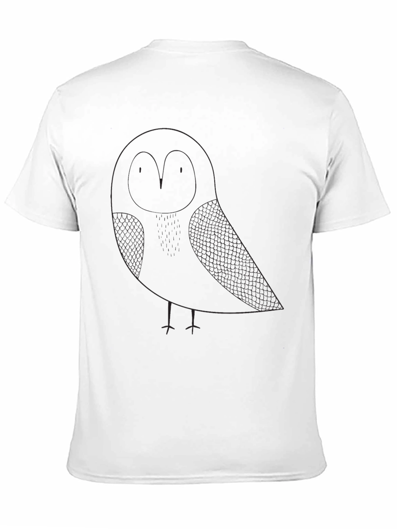 Black Men's Black Owl Graphic T-Shirt - Casual Style view 11
