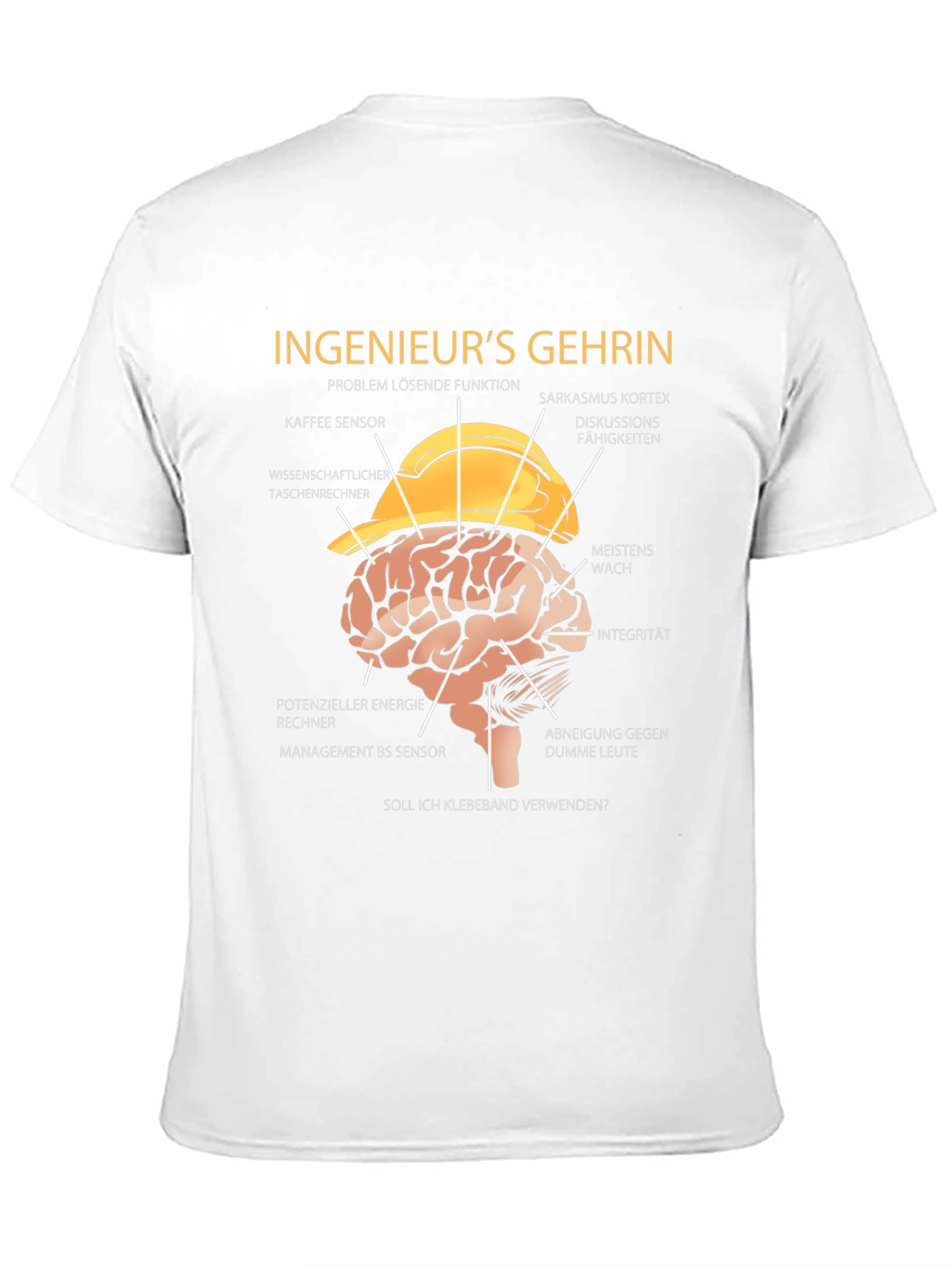 Black Engineer's Brain T-Shirt - Funny Sarcasm Tee view 11