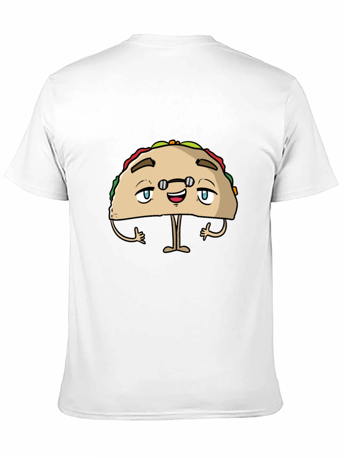 Black Funny Taco Character Black Graphic Tee view 11