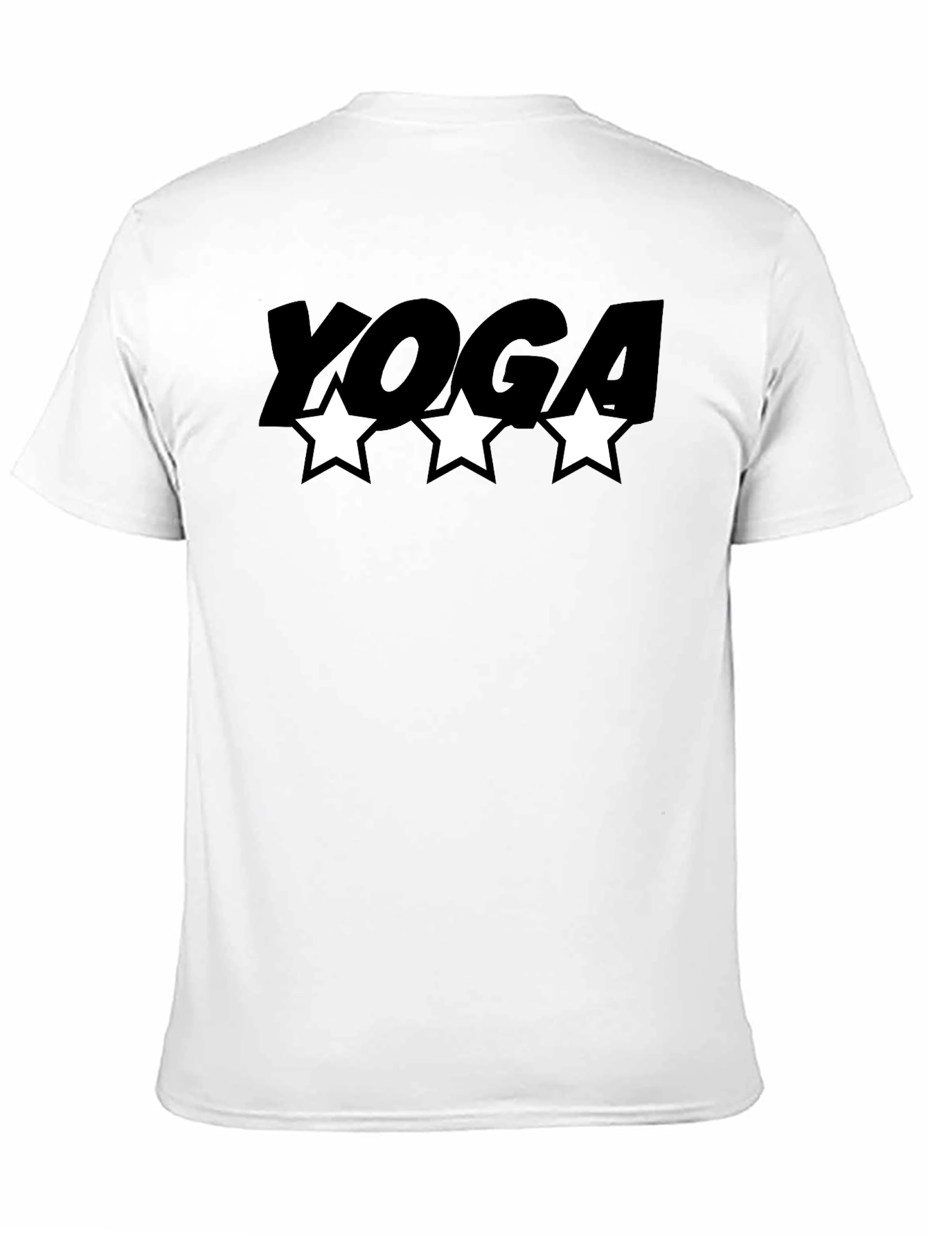 Black Yoga Star Black T-Shirt view 11