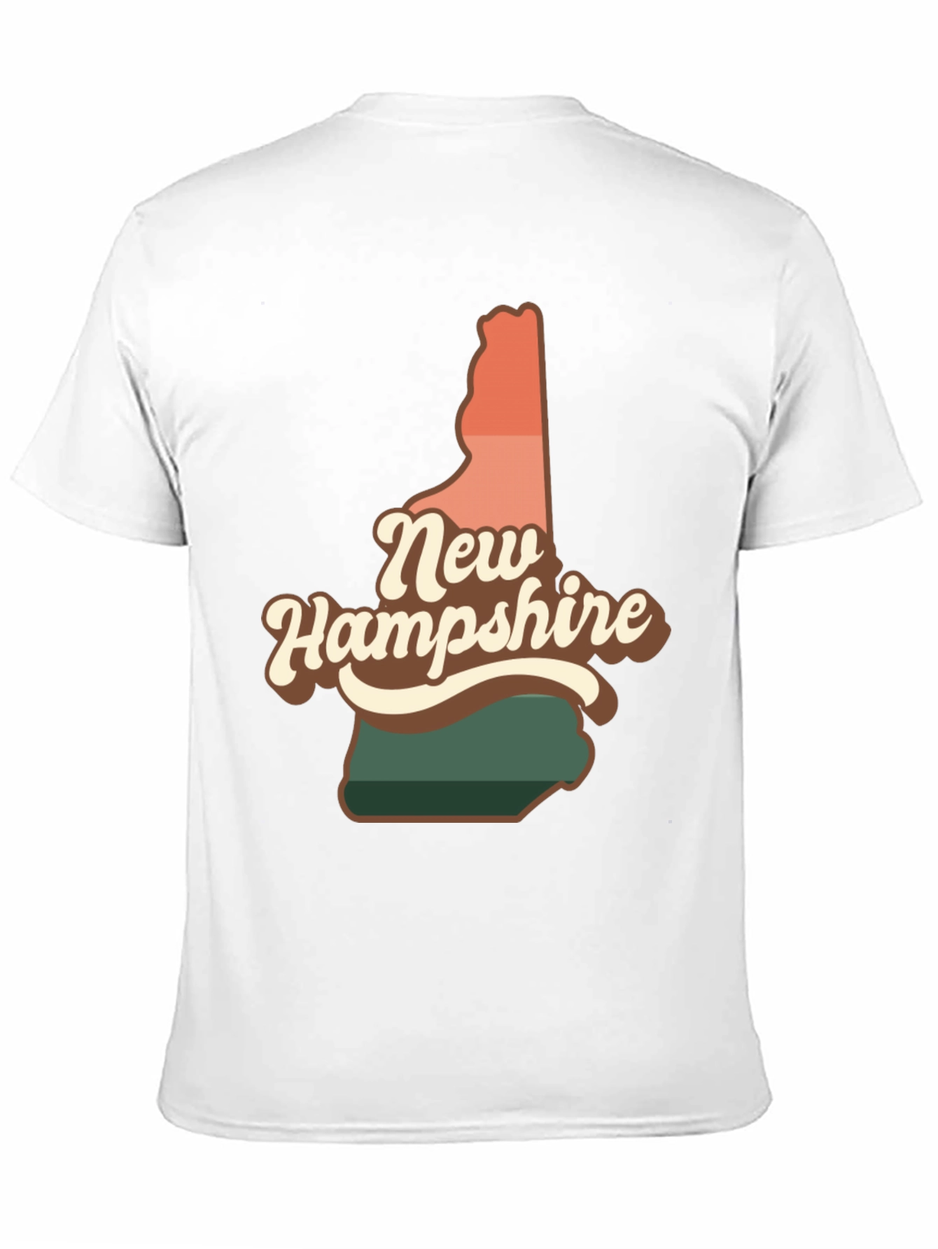 Black Retro New Hampshire State T-Shirt view 11
