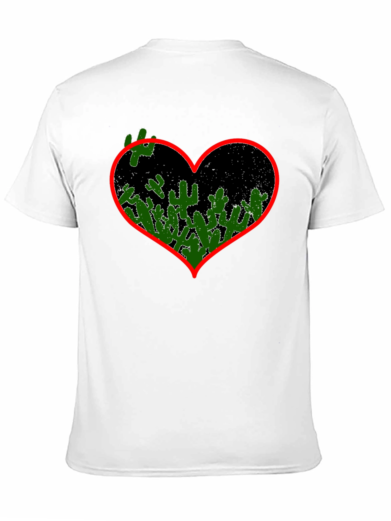 Black Cactus Heart Graphic Tee - Black view 11