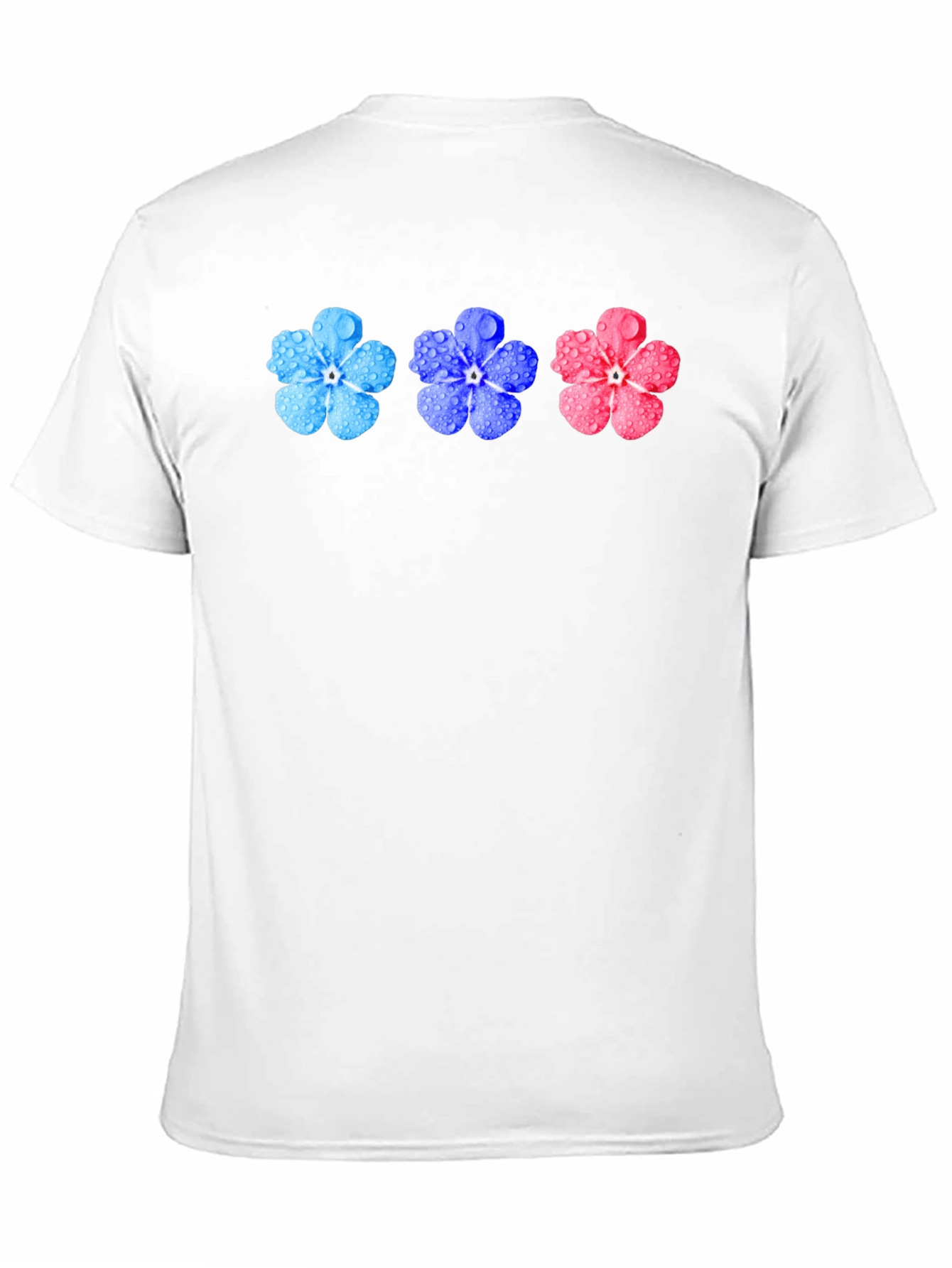 Black Floral T-Shirt - Forget-Me-Not Design view 11