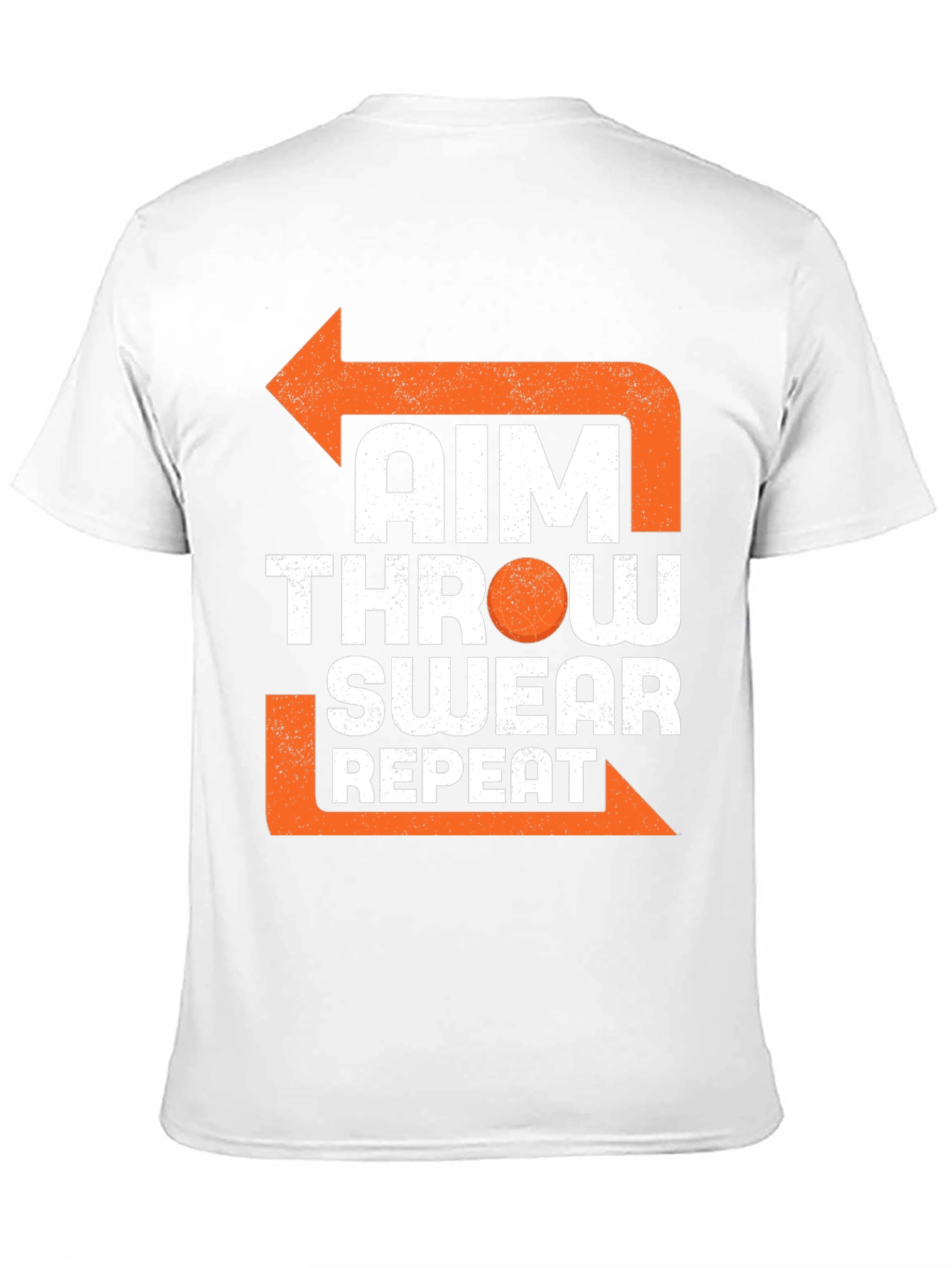 Black Aim Throw Swear Repeat Funny T-Shirt view 11