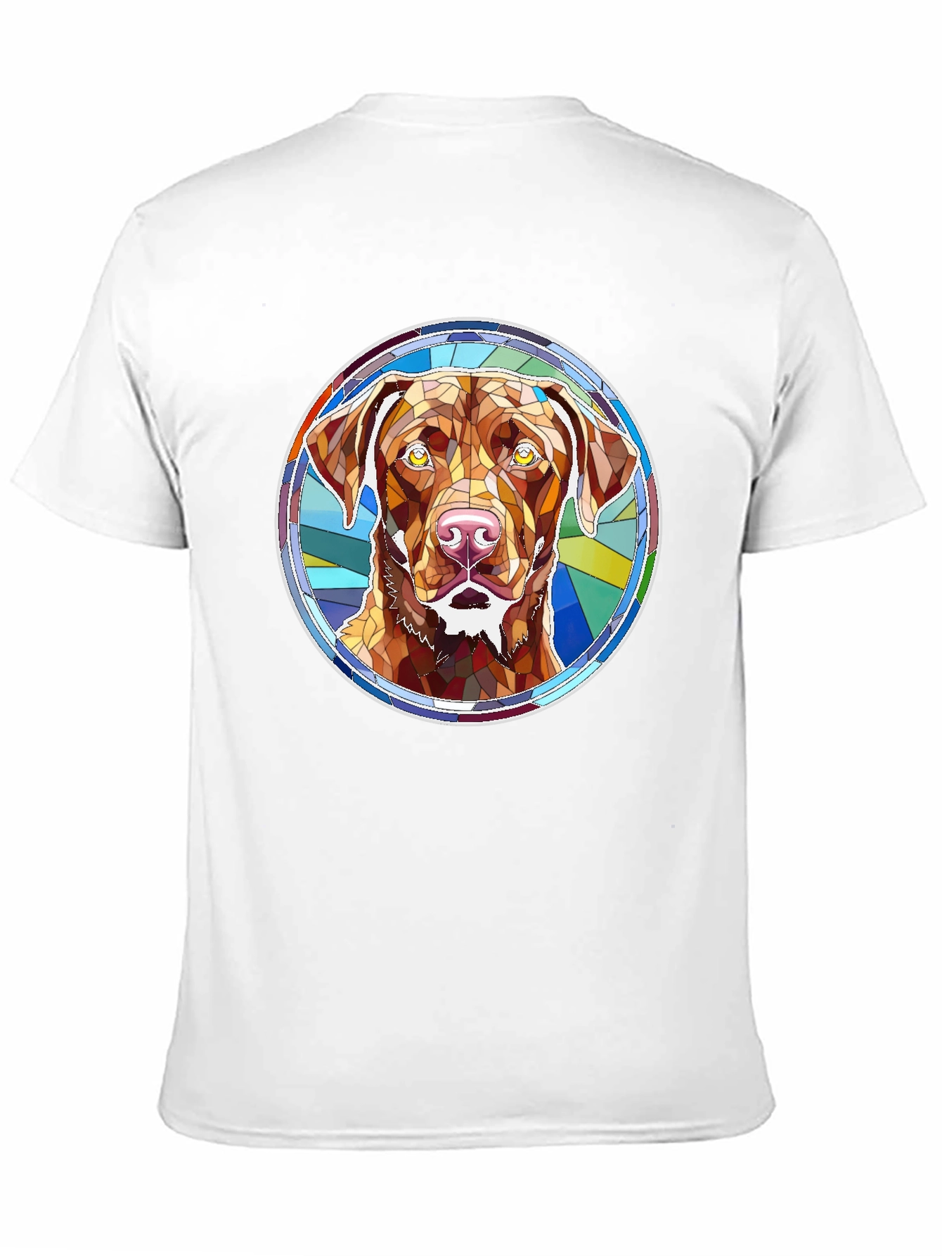 Black Dog Breed Stained Glass Style Graphic Tee view 11