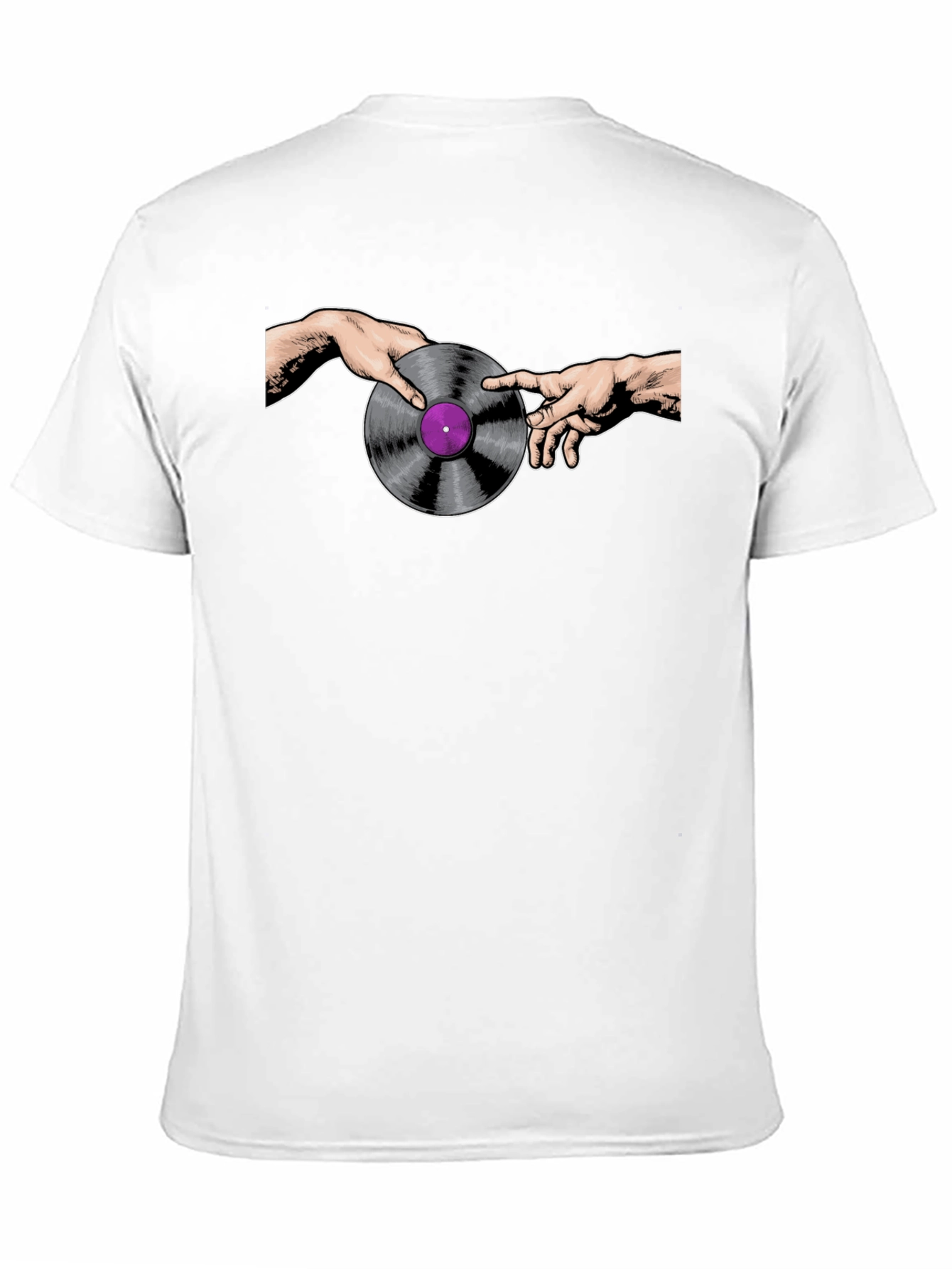 Black Creation of Vinyl Record Black T-Shirt view 11