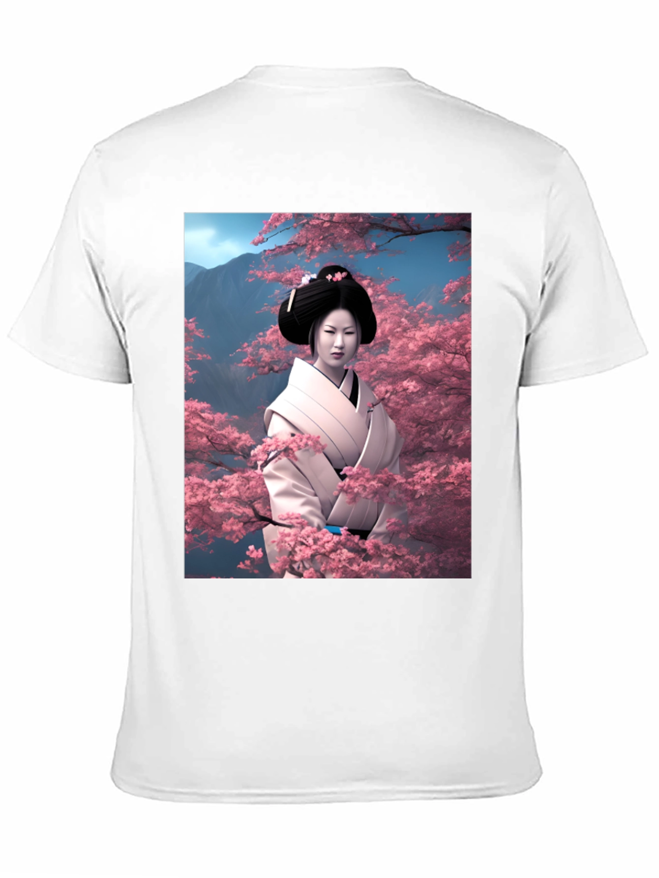 Black Geisha Cherry Blossom T-Shirt view 11