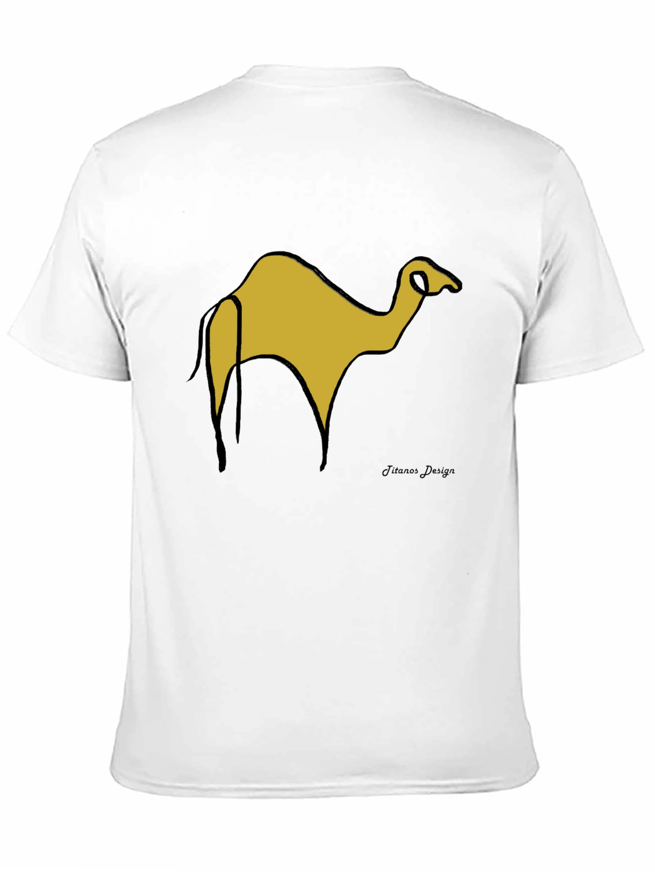 Black Black T-Shirt with Camel Graphic view 11