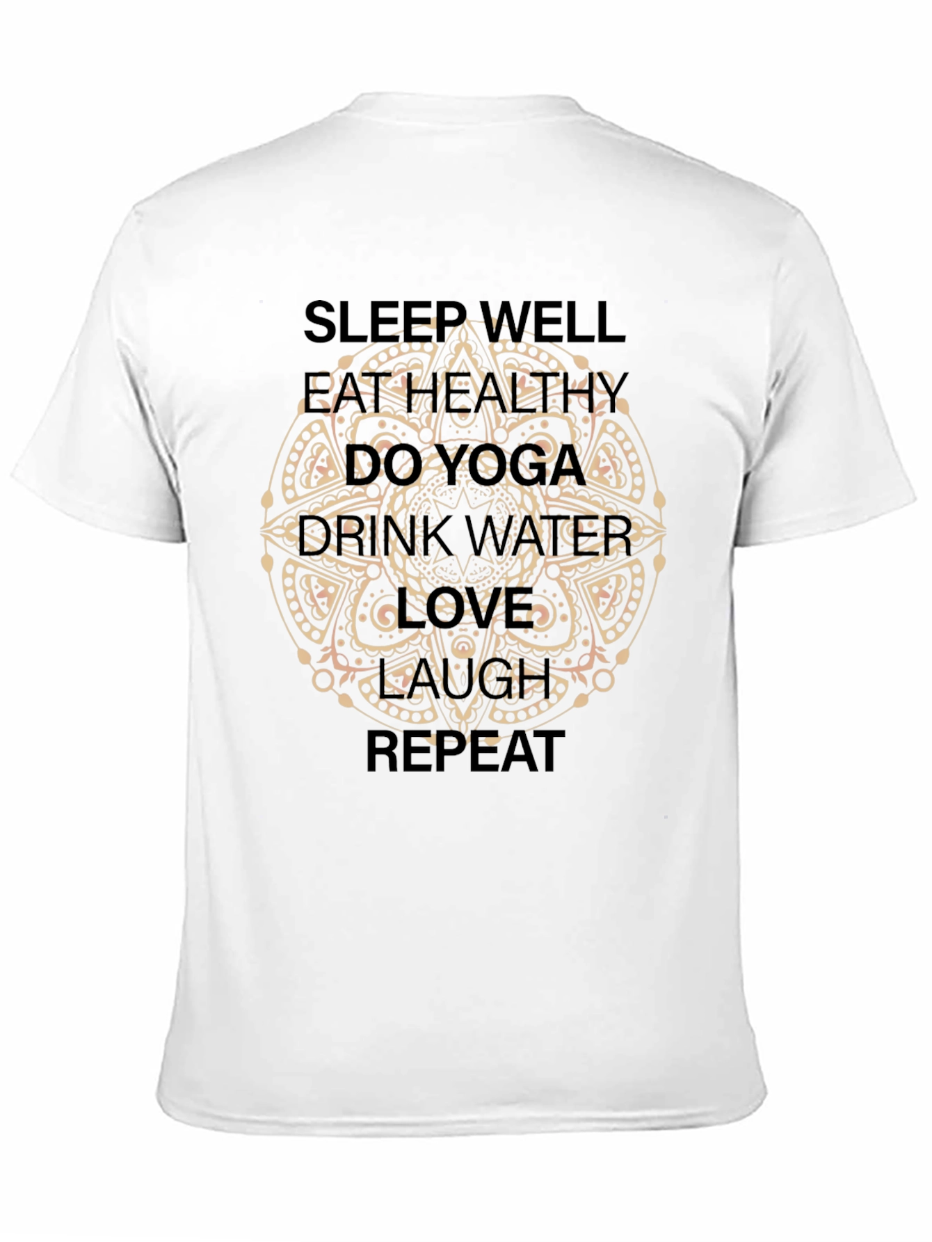 Black Mindful Mandala Graphic T-Shirt - Black view 11