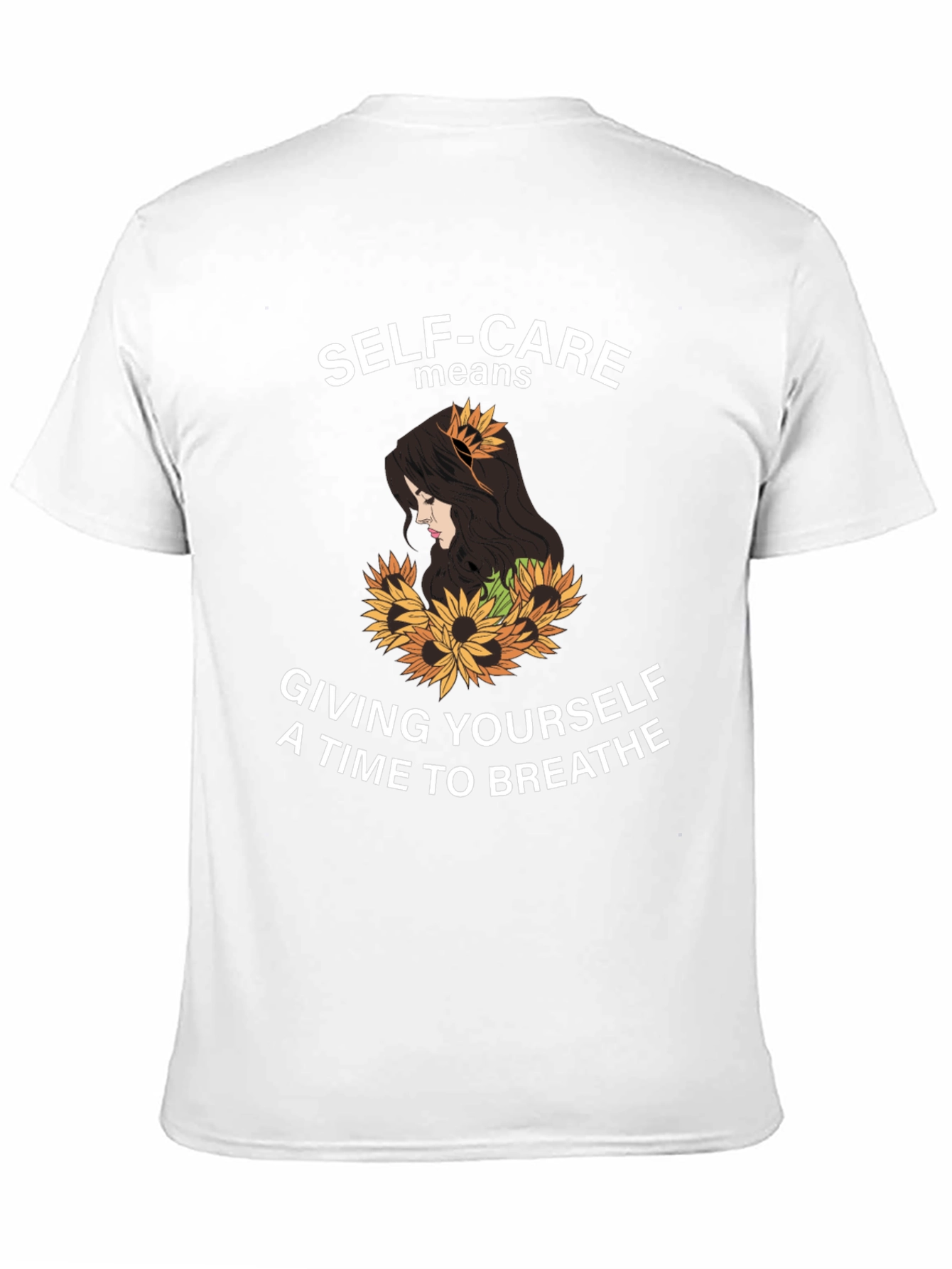 Black Self-Care Sunflower Graphic Tee - Black view 11