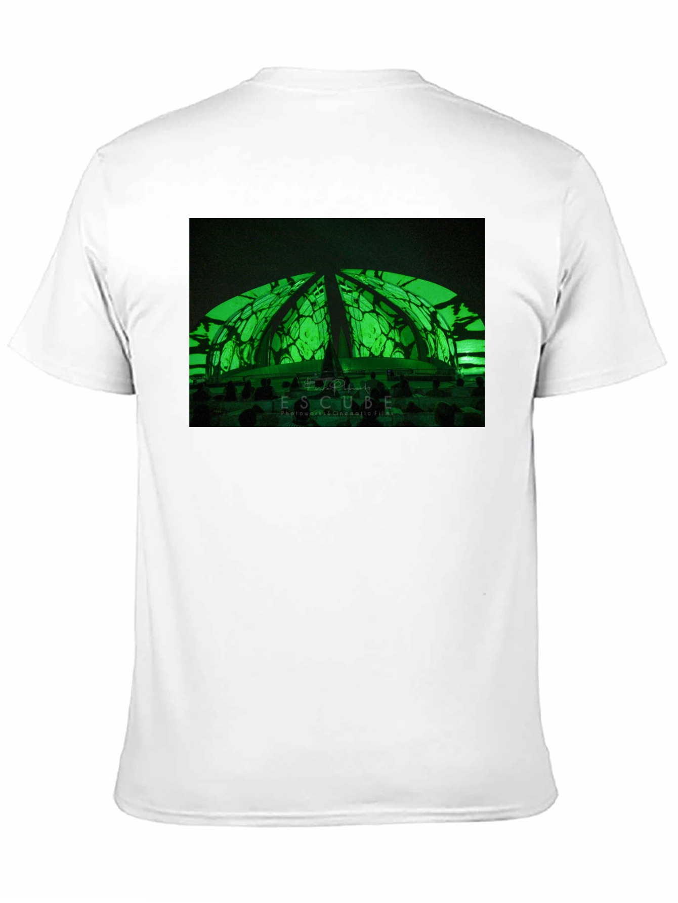 Black Futuristic Green Dome T-Shirt - Stylish & Unique Design view 11