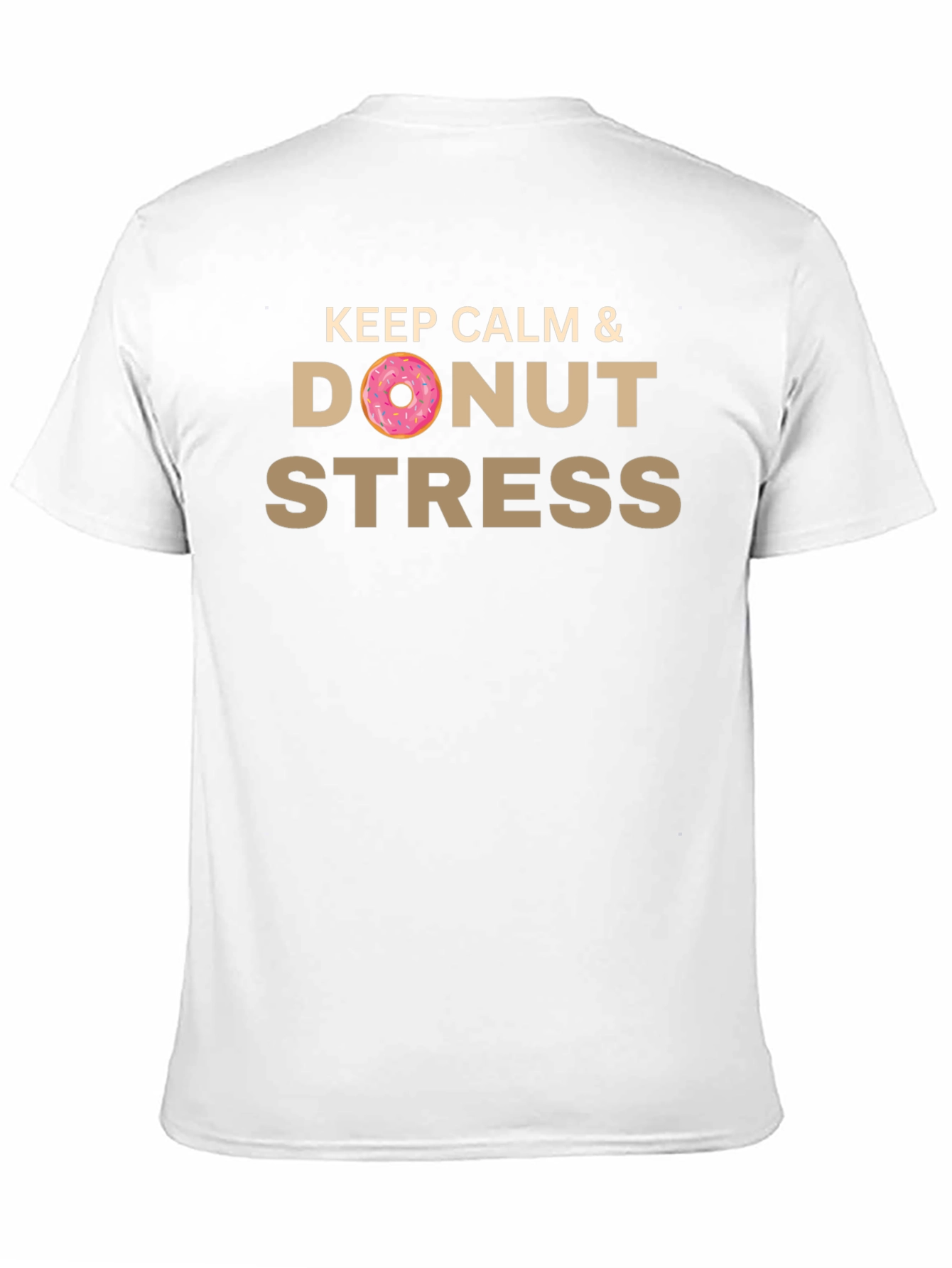 Black Keep Calm & Donut Stress Black T-Shirt view 11