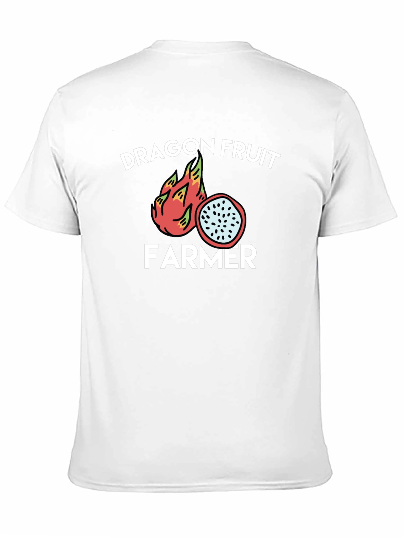 Black Dragon Fruit Farmer Graphic Tee - Black Cotton T-Shirt view 11