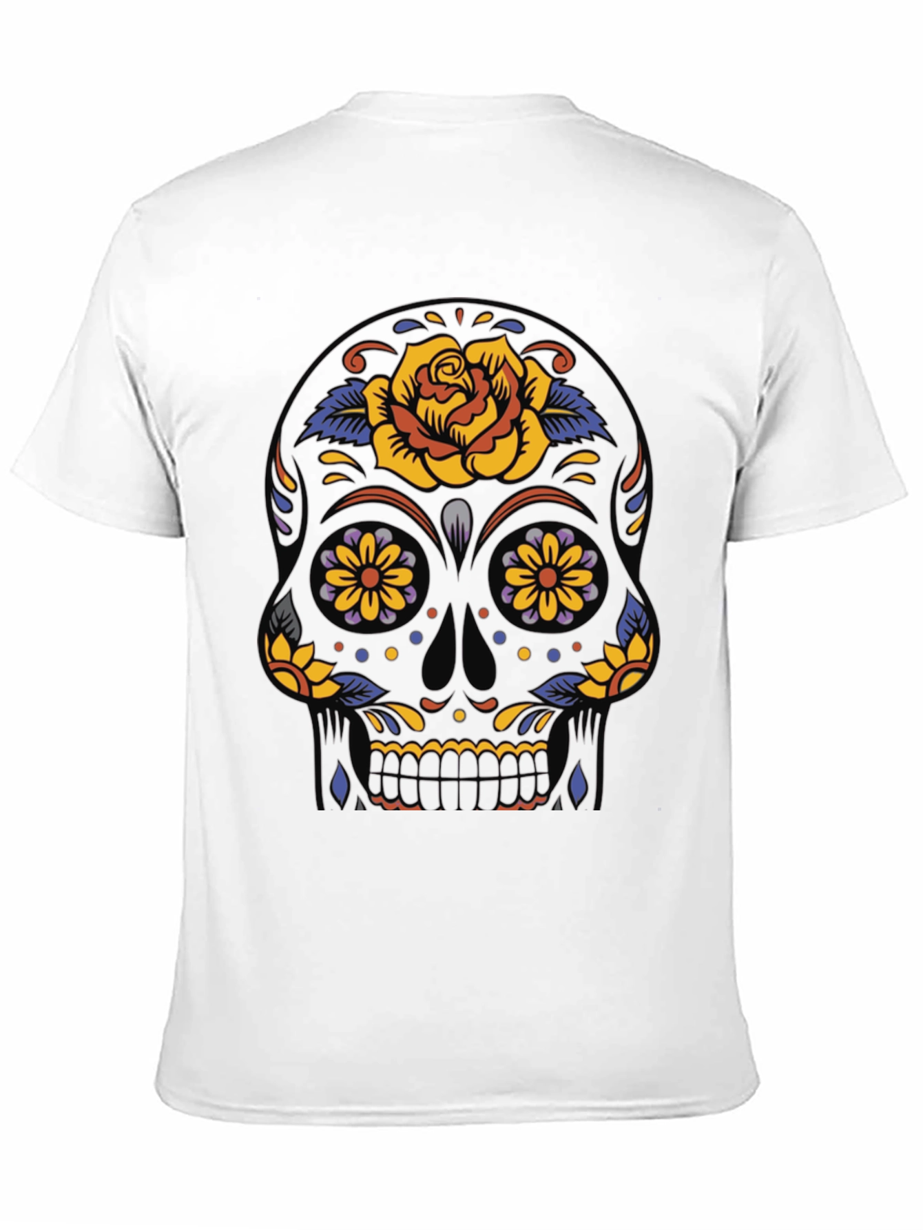 Black Sugar Skull T-Shirt - Day of the Dead view 11