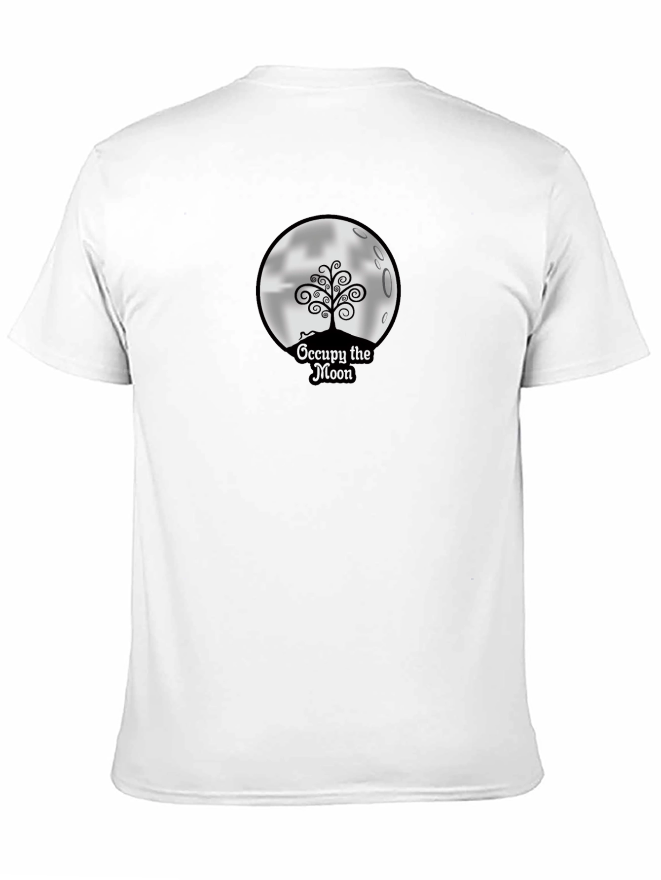 Black Occupy the Moon Graphic Tee - Black Cotton Blend view 11