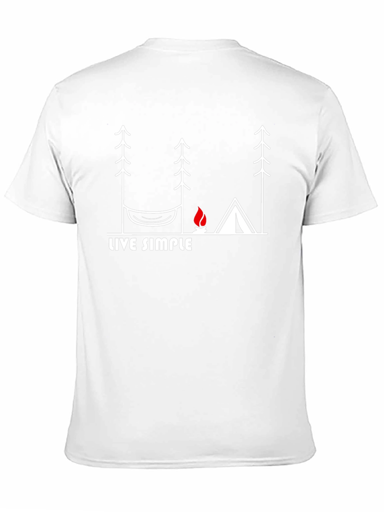 Black Live Simple Camping Graphic T-Shirt - Relaxed Fit view 11