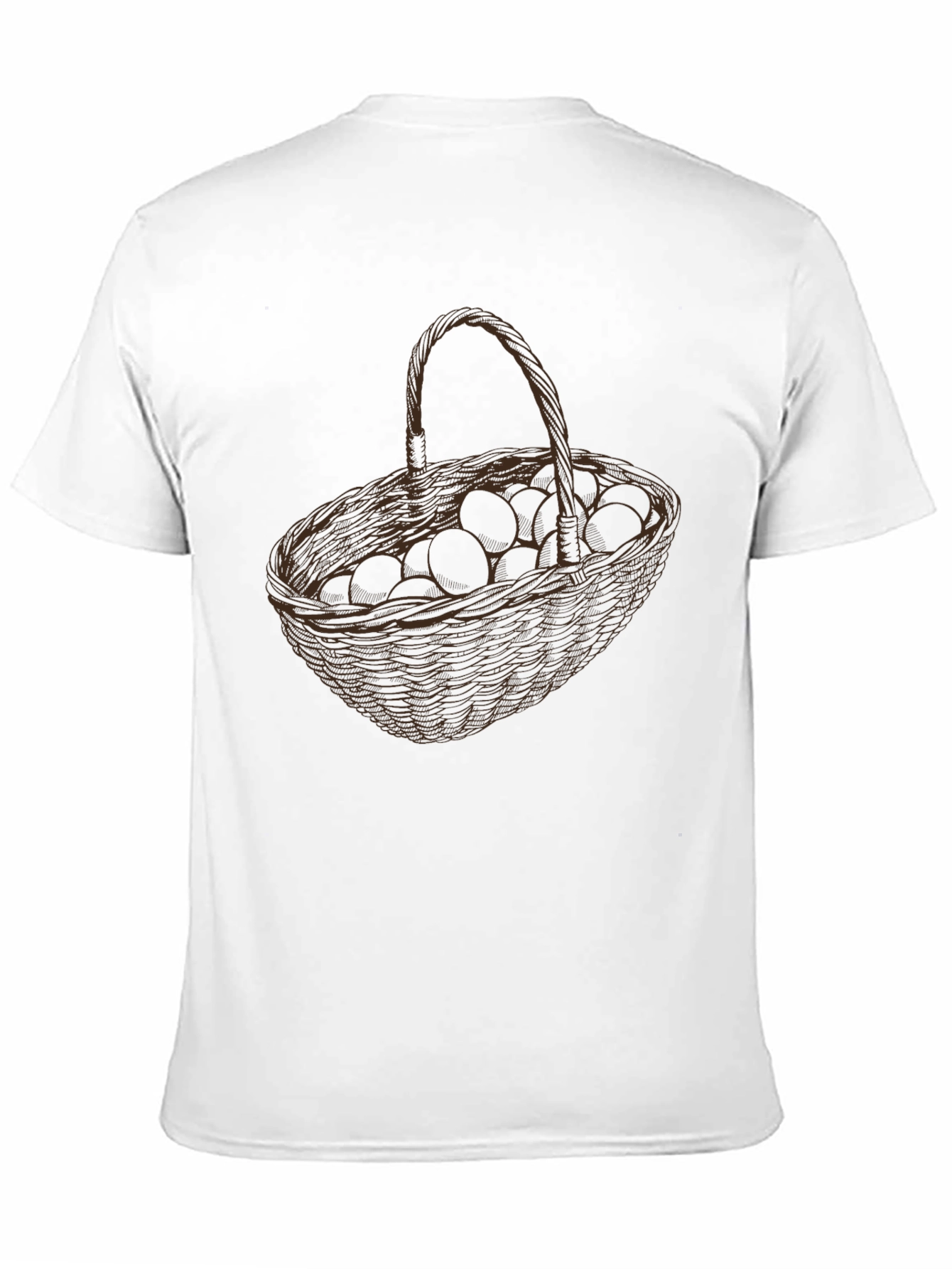 Basket of Eggs Graphic Tee - Black Cotton Blend - 11