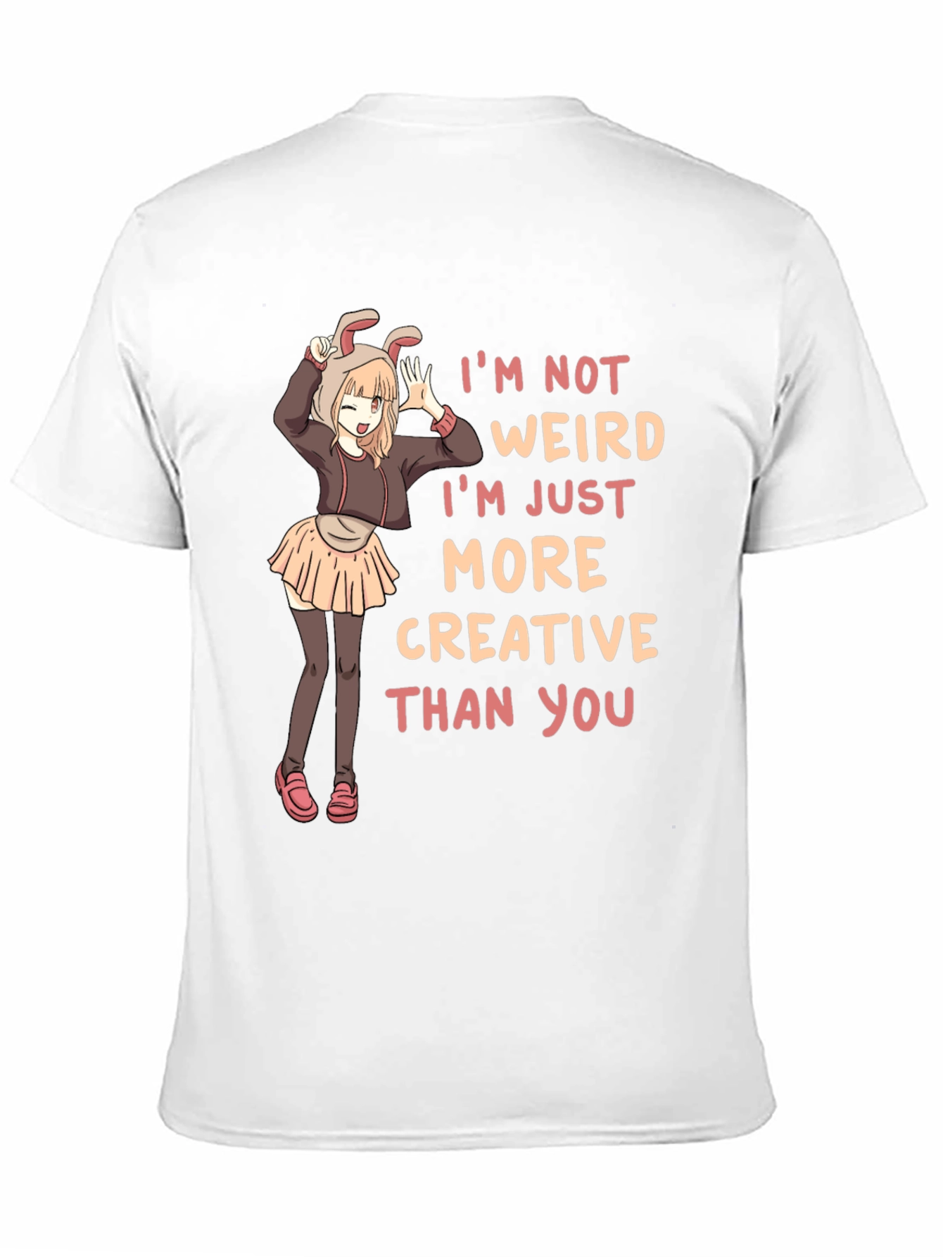 Black I'm Not Weird Creative Black T-Shirt view 11