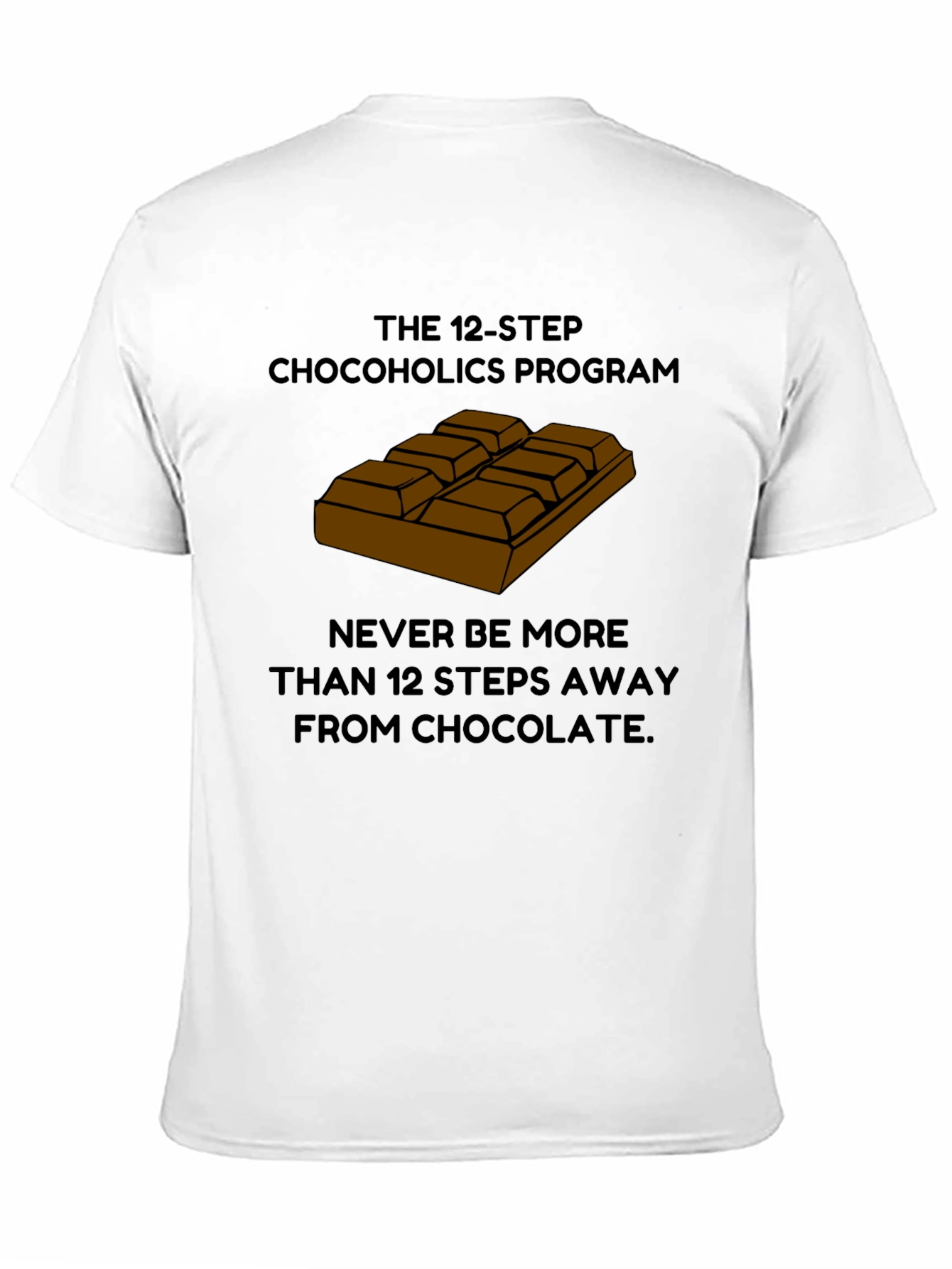 Black Chocoholics 12-Step Program T-Shirt view 11