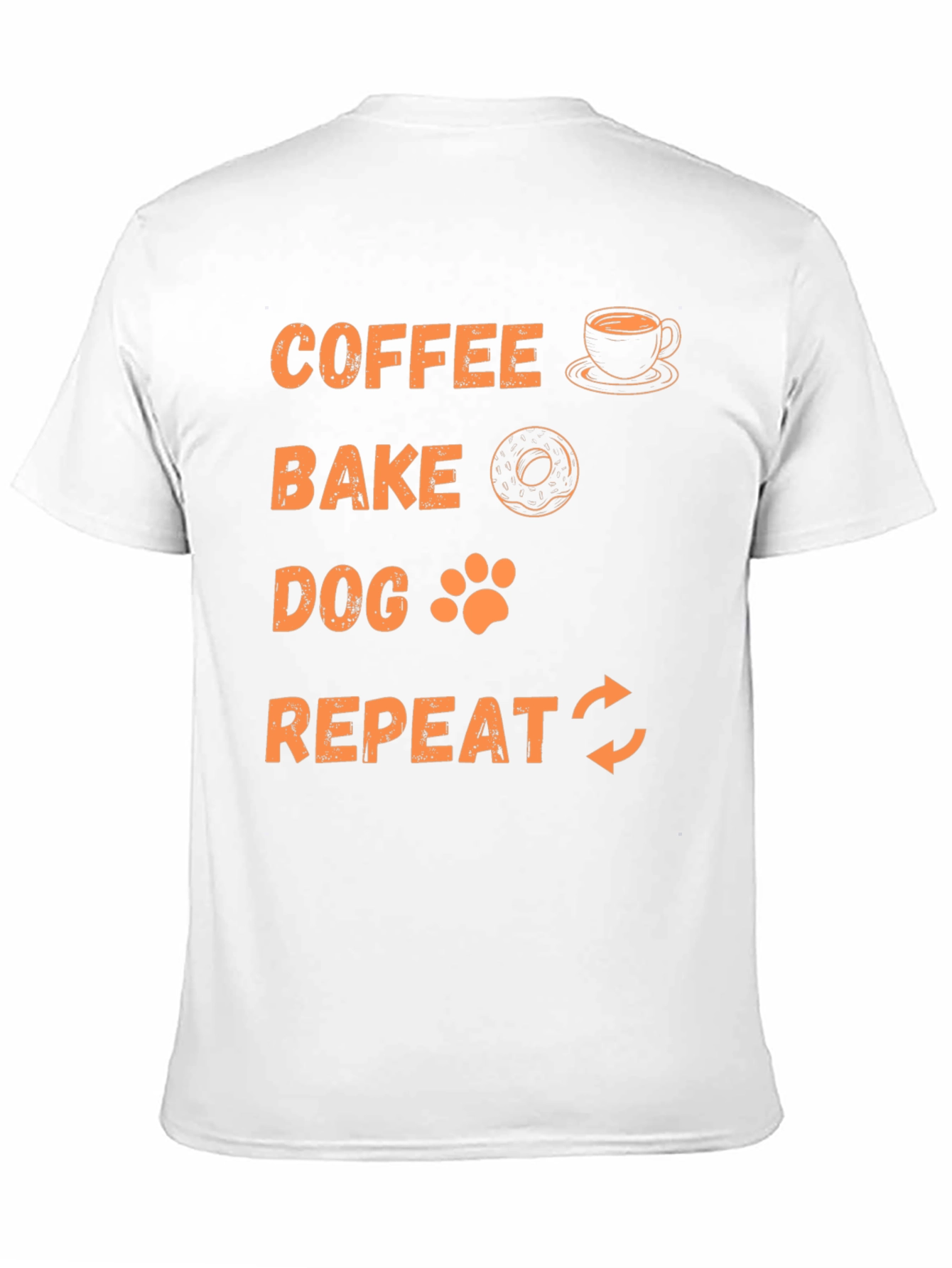 Black Coffee Bake Dog Repeat Graphic Tee view 11