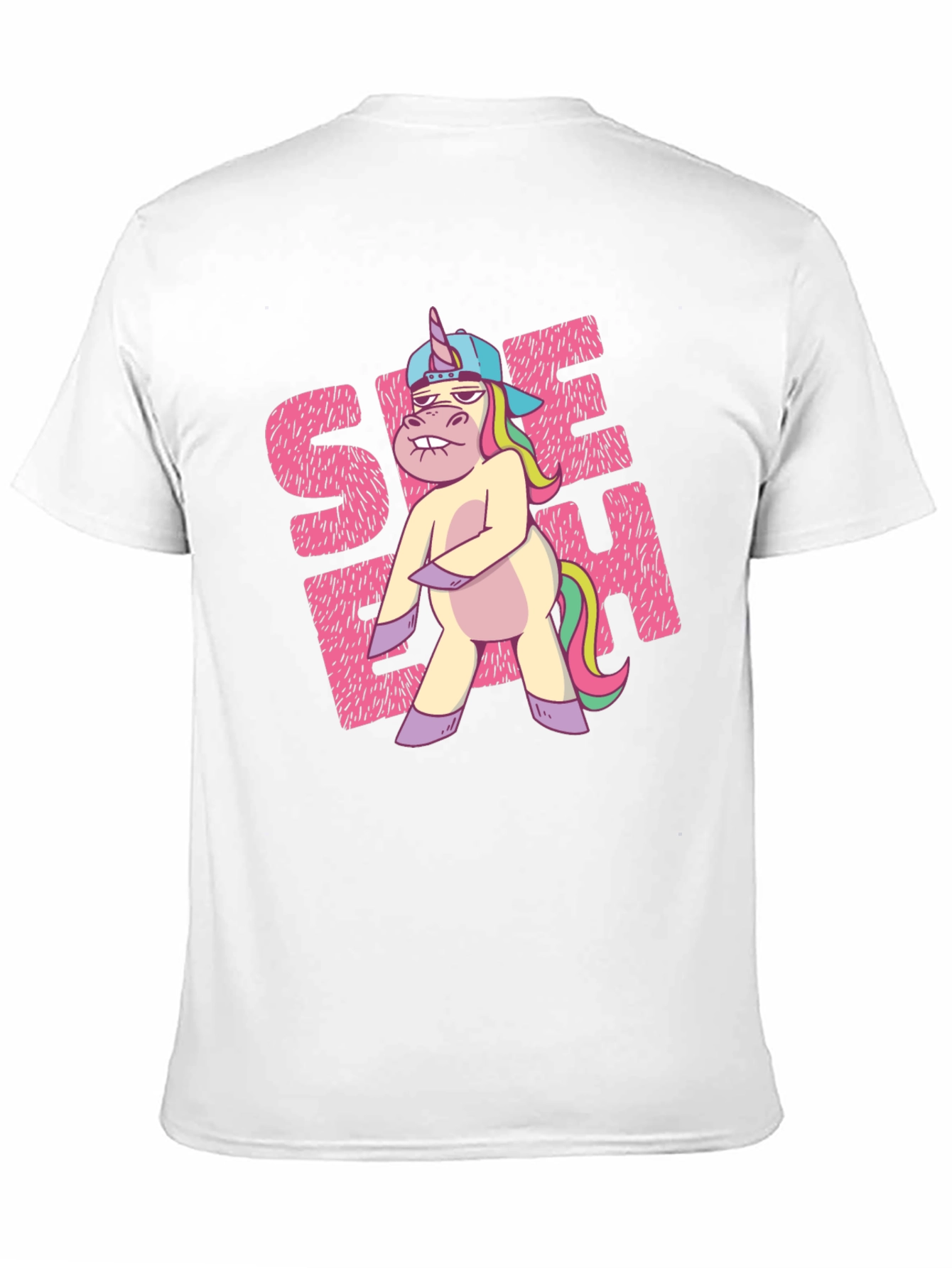 Black Funny Unicorn Graphic T-Shirt view 11